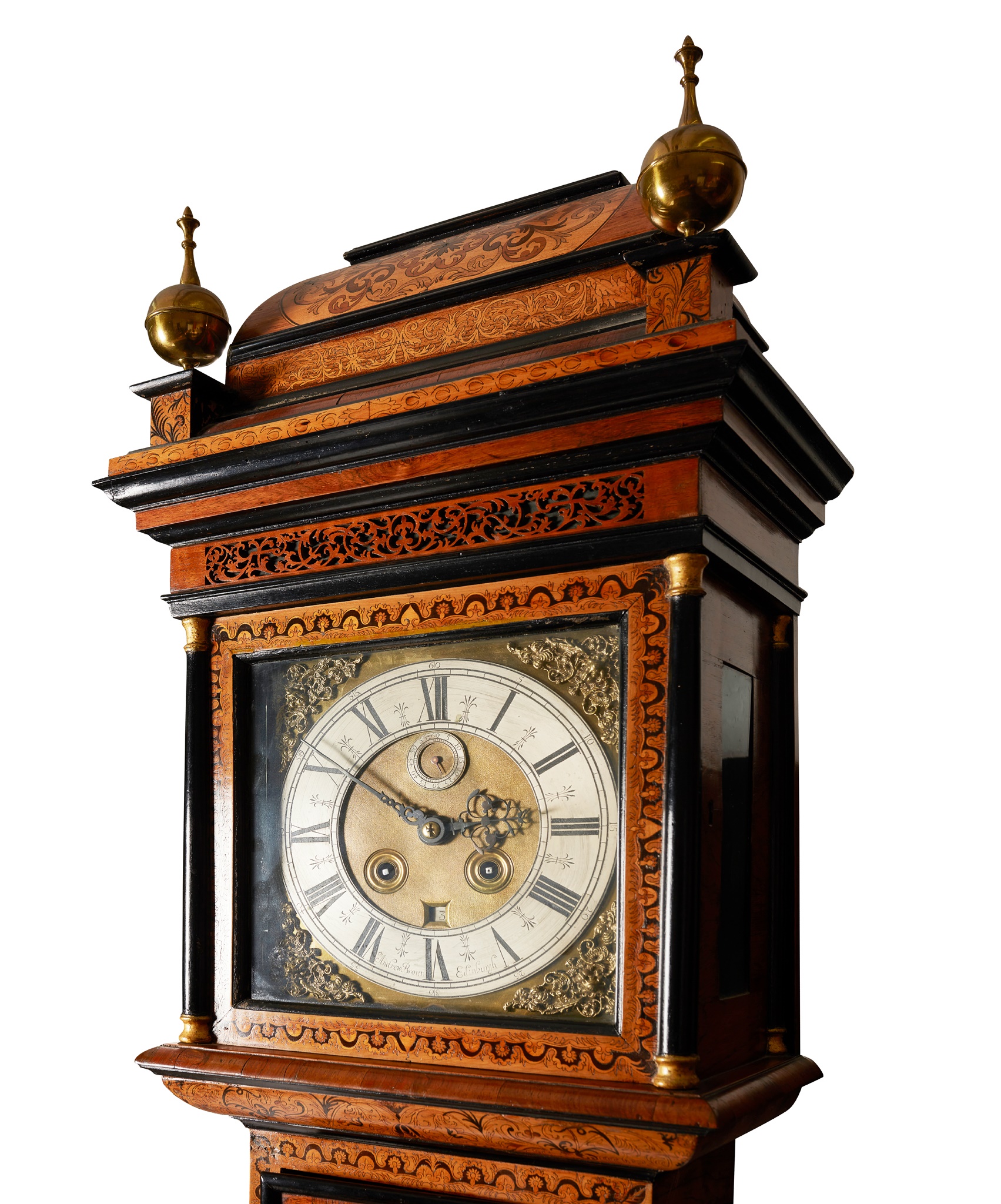 Past auction: RARE SCOTTISH EBONY, ROSEWOOD AND ELM MARQUETRY