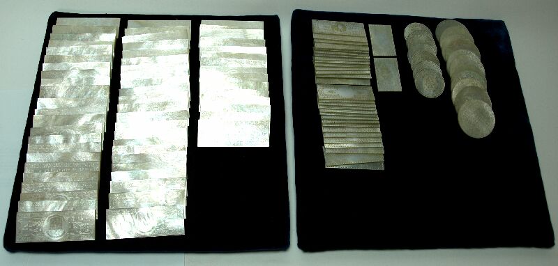 A collection of 19th century Chinese mother-of-pearl games counters