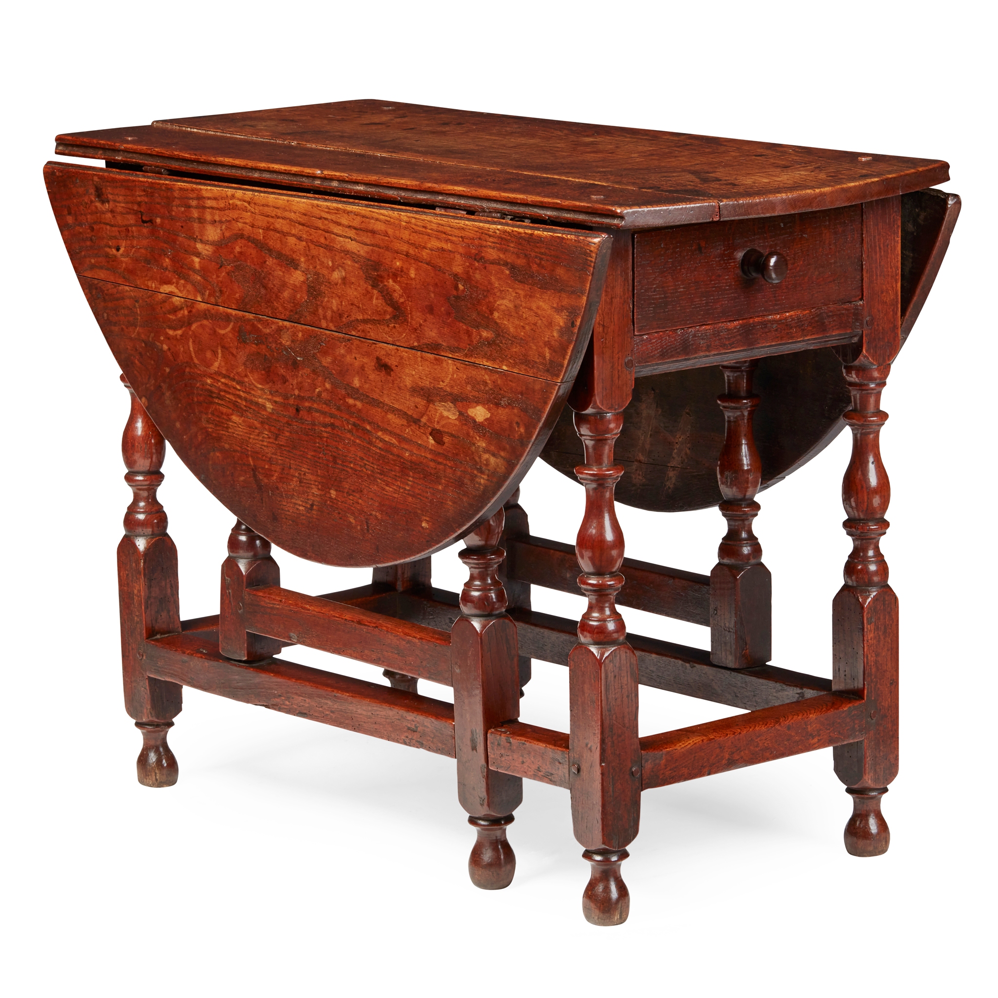 OVAL GEORGIAN OAK GATELEG TABLE