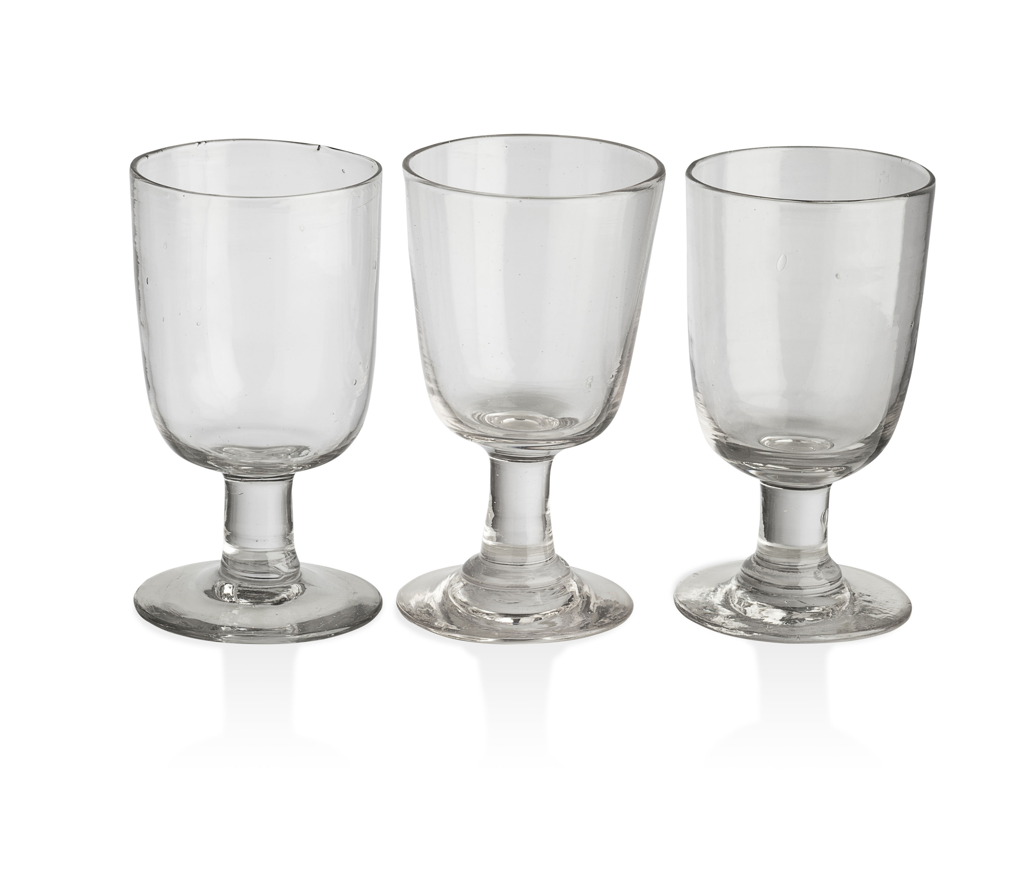 NEAR SET OF GLASS RUMMERS