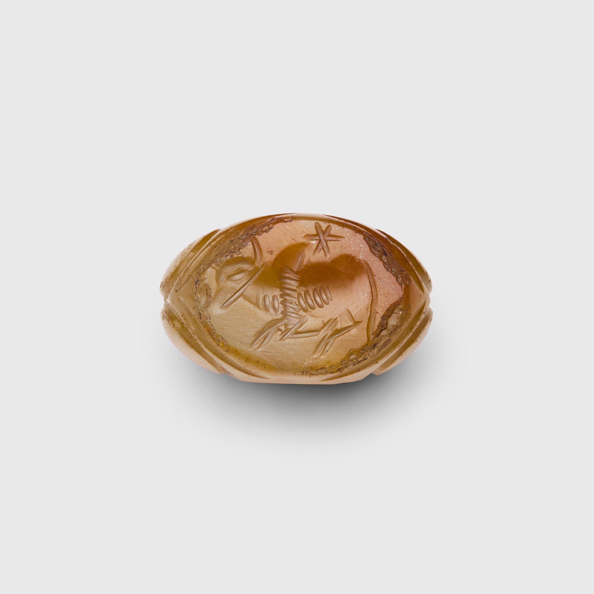 PERSIAN SASANIAN AGATE STAMP SEAL, ACQUIRED EARLY 20TH CENTURY