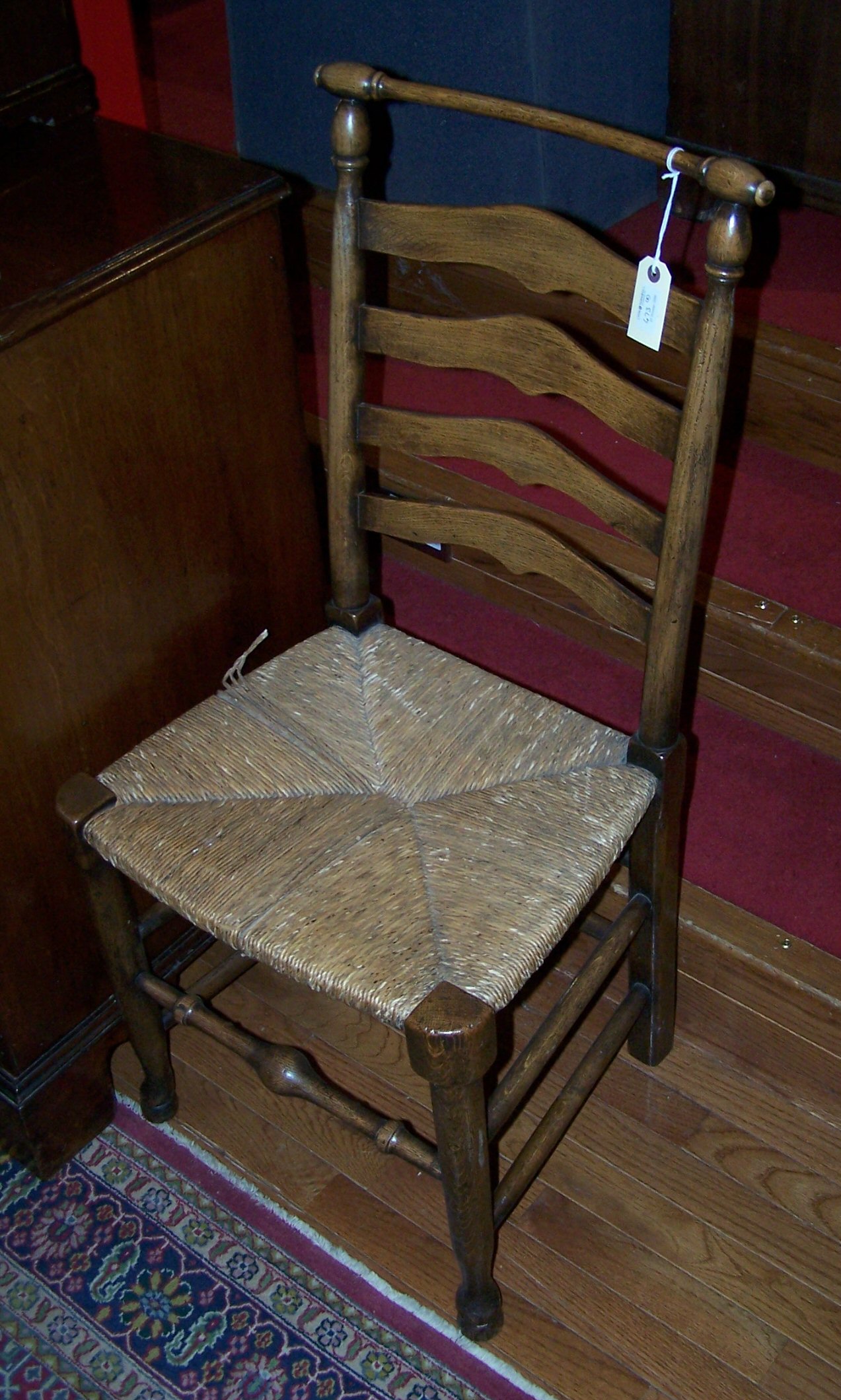 A set of six early 19th century oak country dining chairs