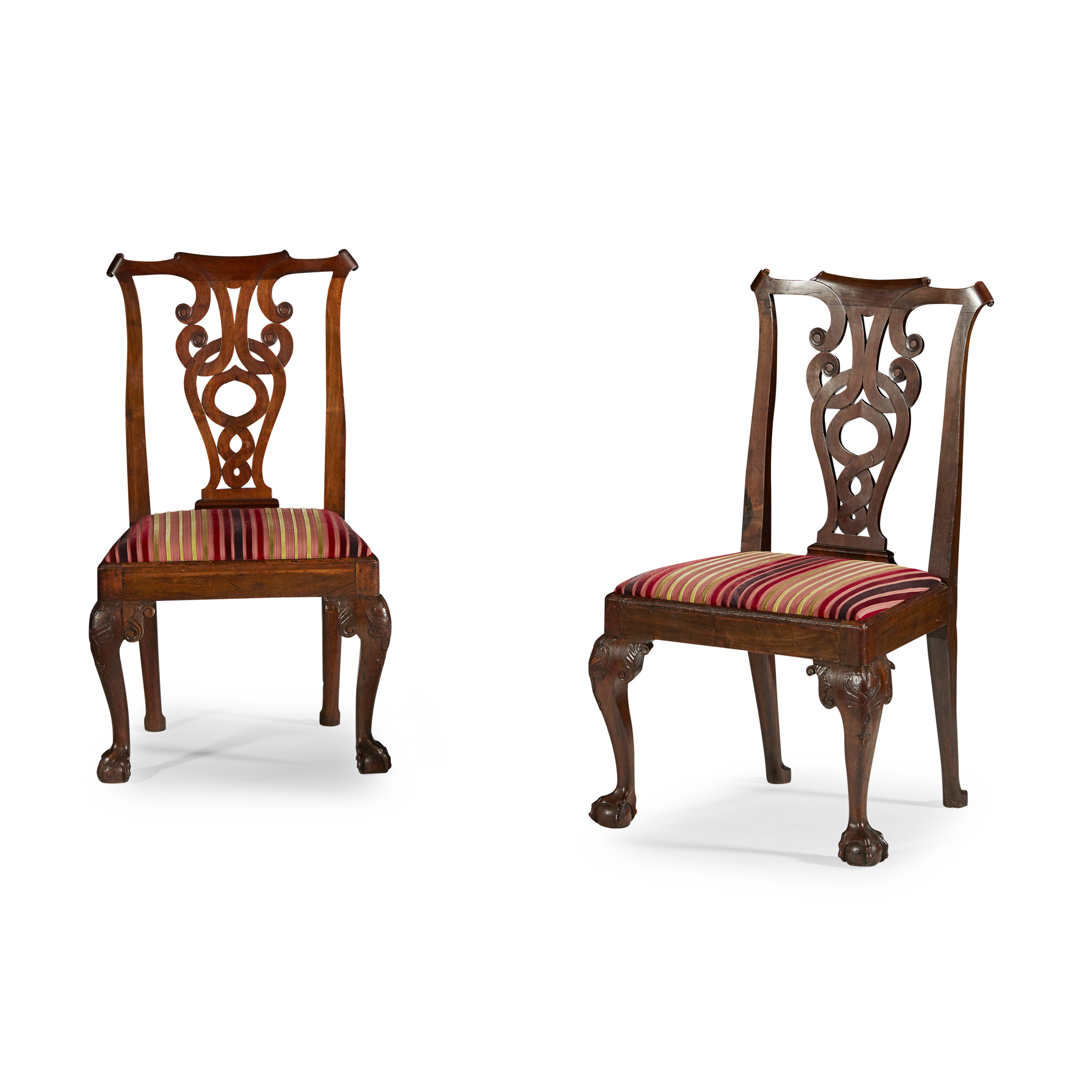 PAIR OF EARLY GEORGE III MAHOGANY SIDE CHAIRS