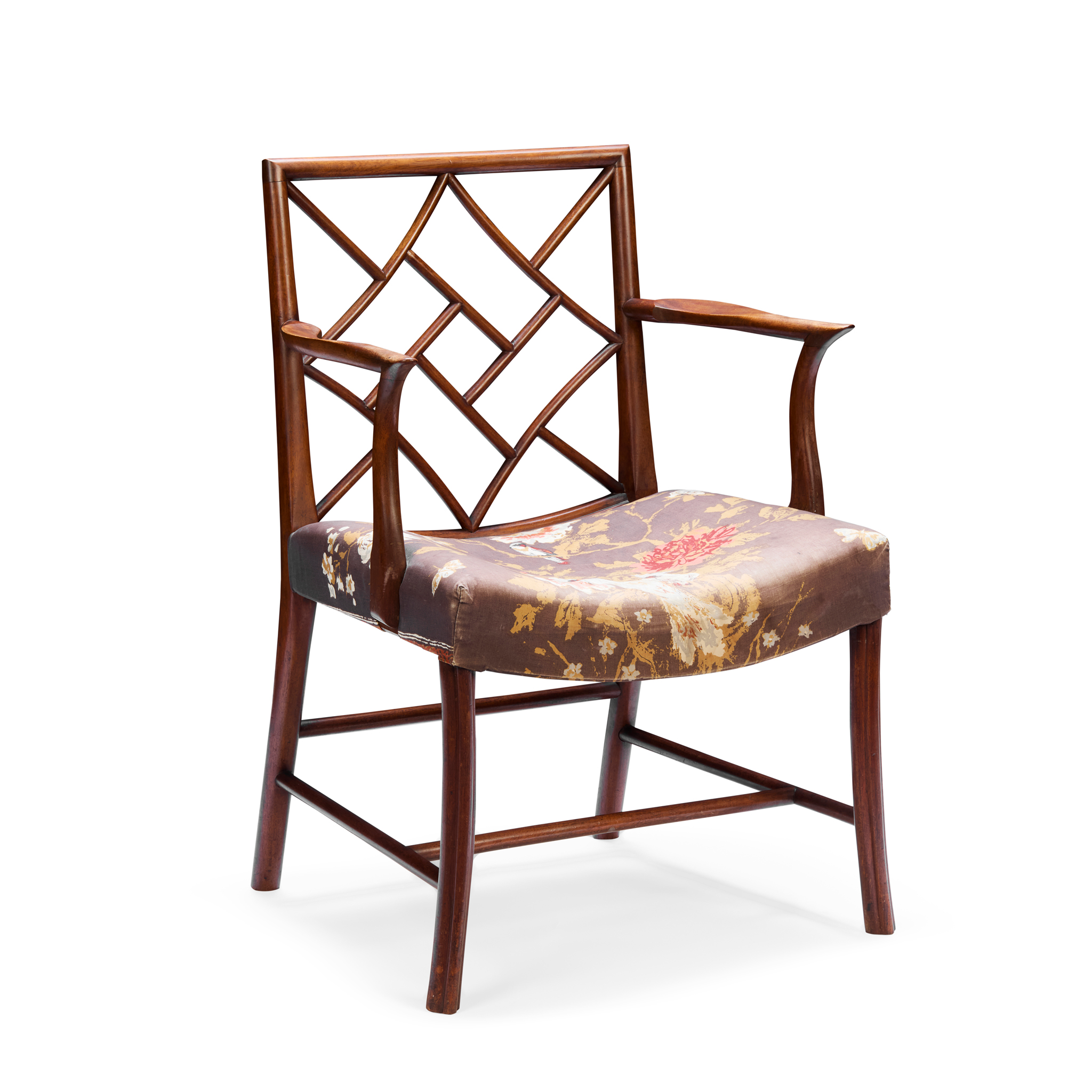 A SCOTTISH GEORGE III STYLE MAHOGANY 'COCKPEN' ARMCHAIR, ATTRIBUTED TO WHYTOCK & REID