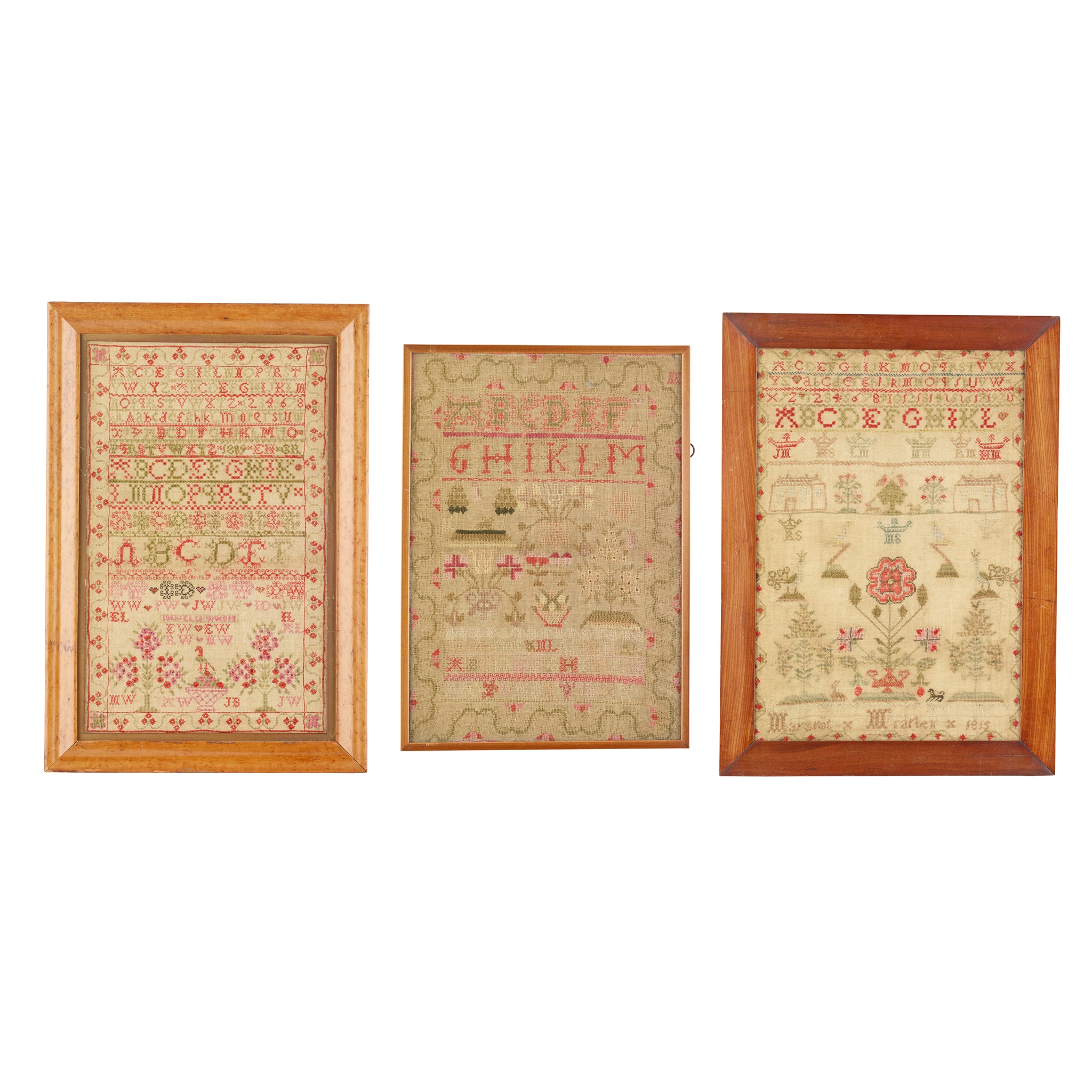 THREE SCOTTISH NEEDLEWORK SAMPLERS