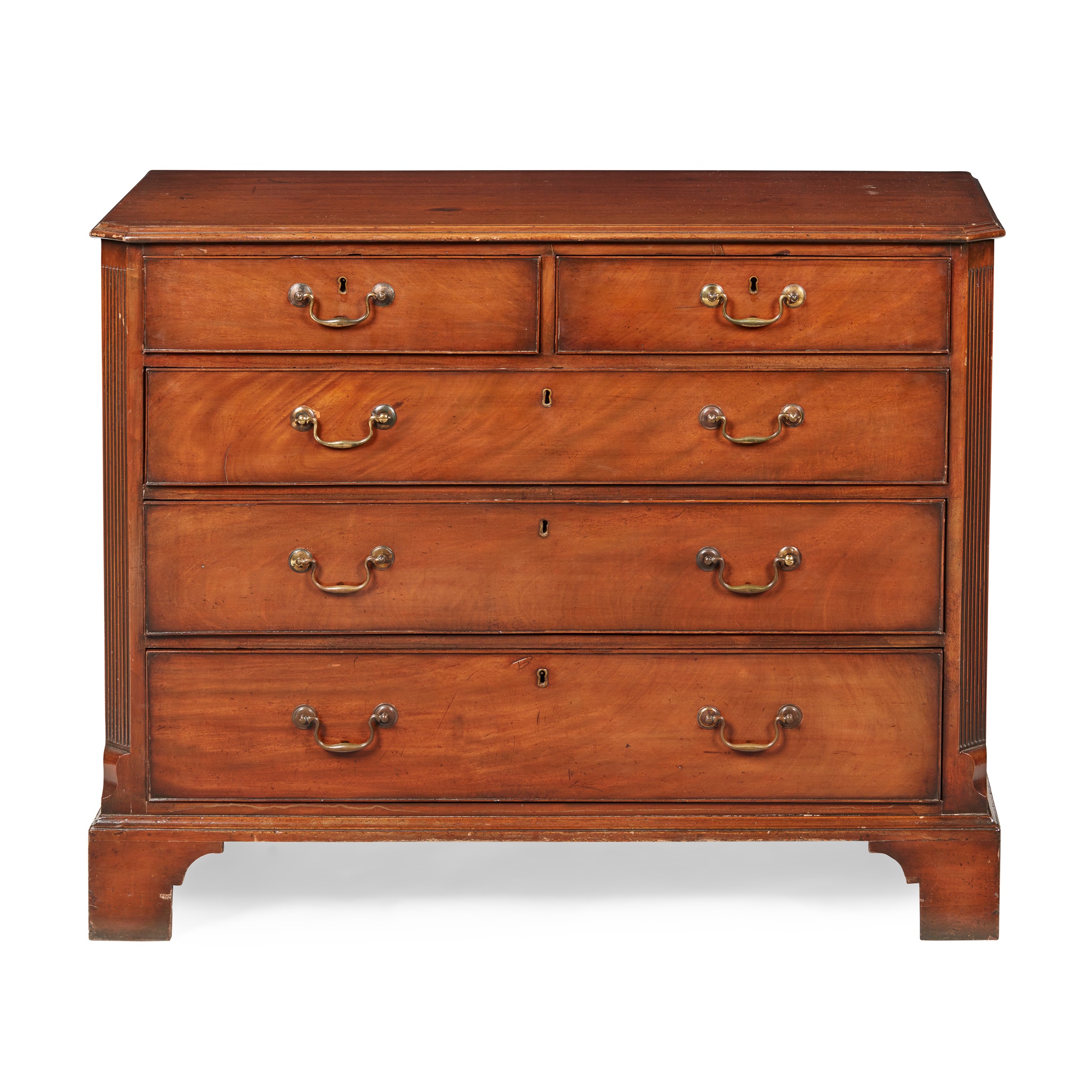 LATE GEORGE III MAHOGANY CHEST OF DRAWERS