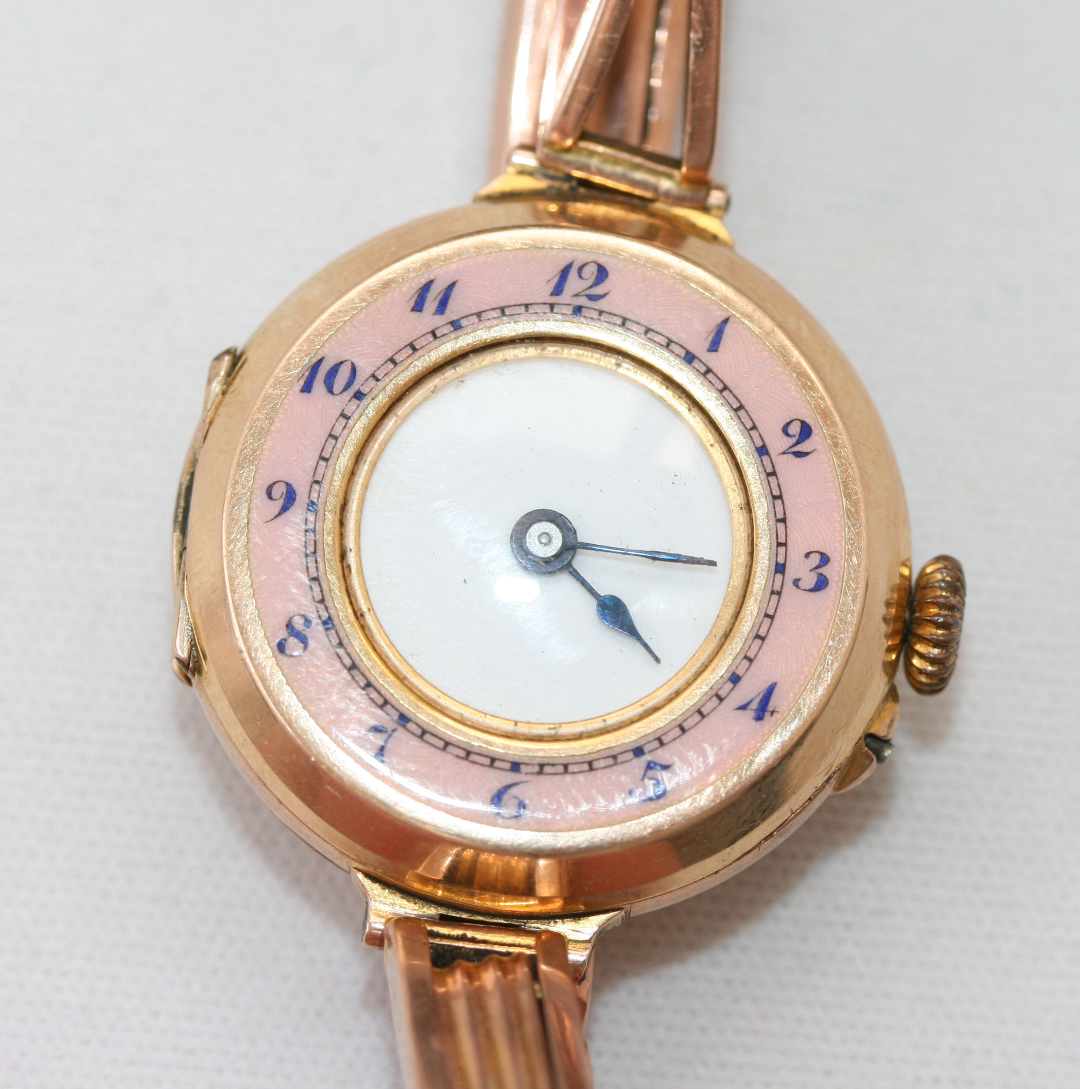 Two early 20th century lady's gold wrist watches