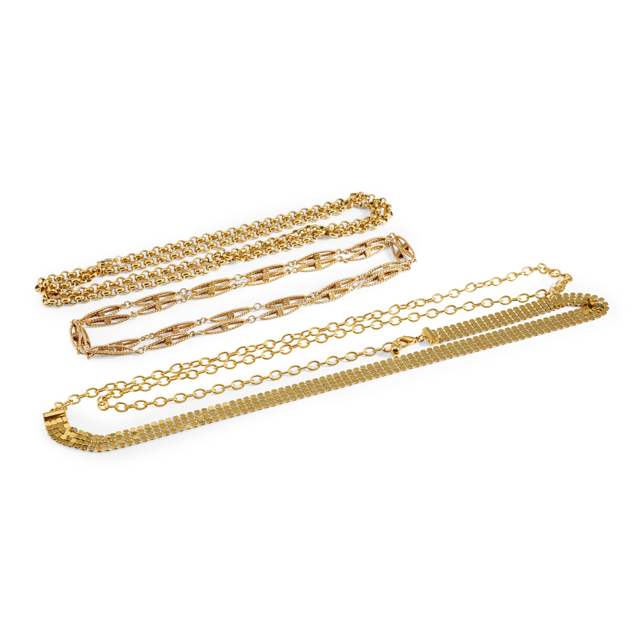 A collection of neck chains