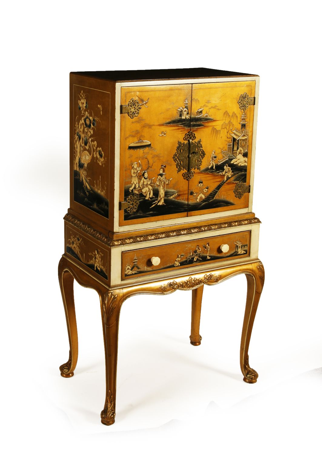 ART DECO CHINOISERIE DRINKS CABINET