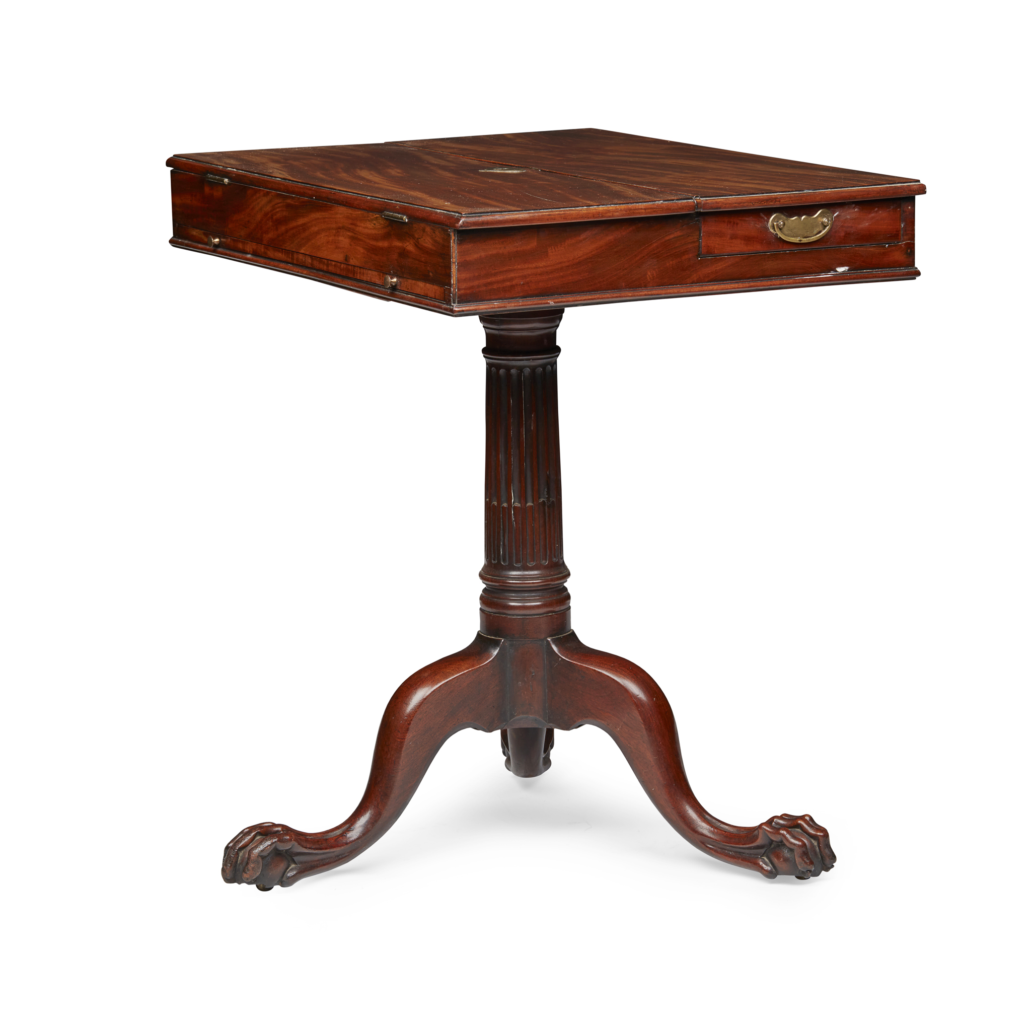 GEORGE III MAHOGANY TRIPOD WRITING TABLE