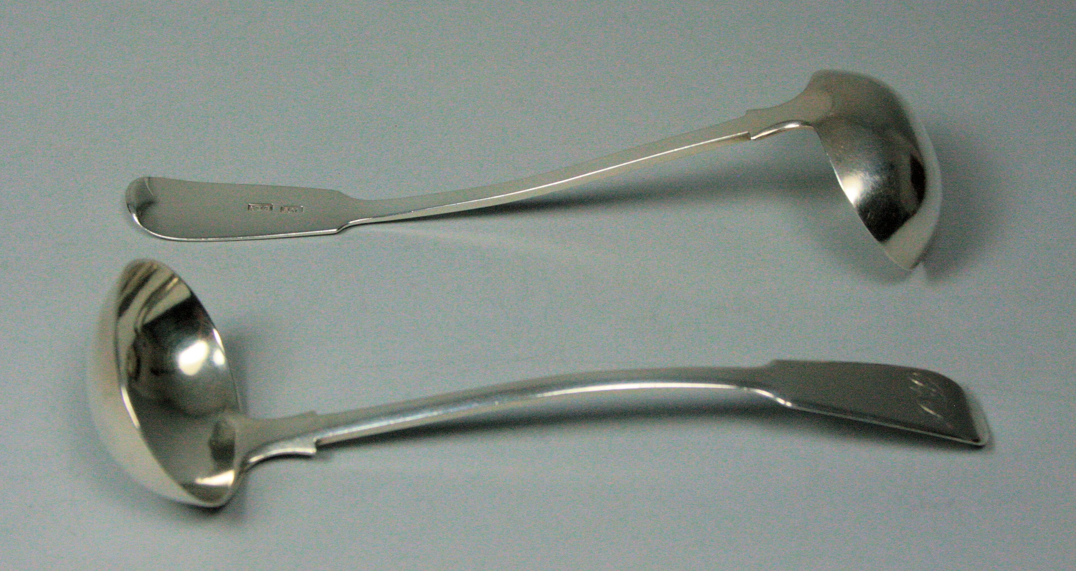 Elgin - a pair of Scottish provincial toddy ladles