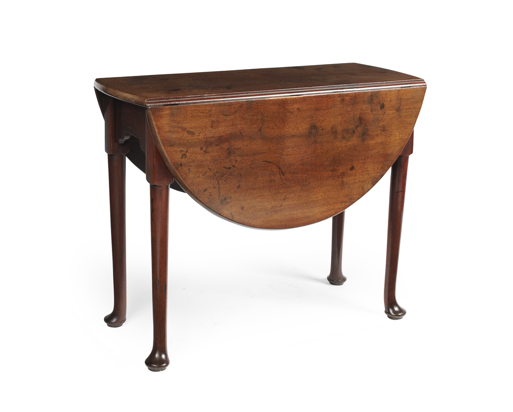 GEORGE II MAHOGANY OVAL DROP LEAF TABLE