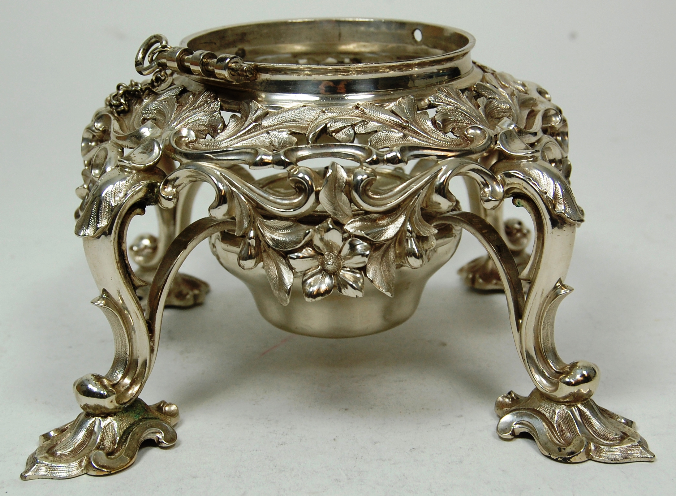 A Victorian spirit kettle stand