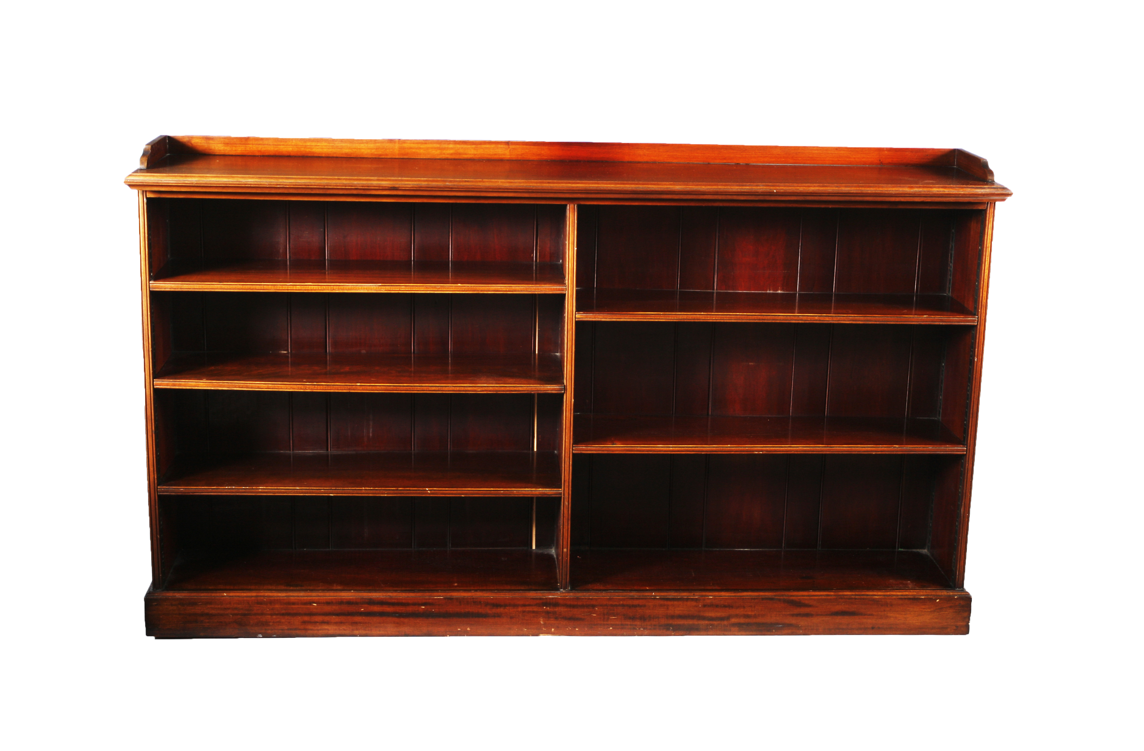 GEORGIAN STYLE MAHOGANY OPEN BOOKCASE