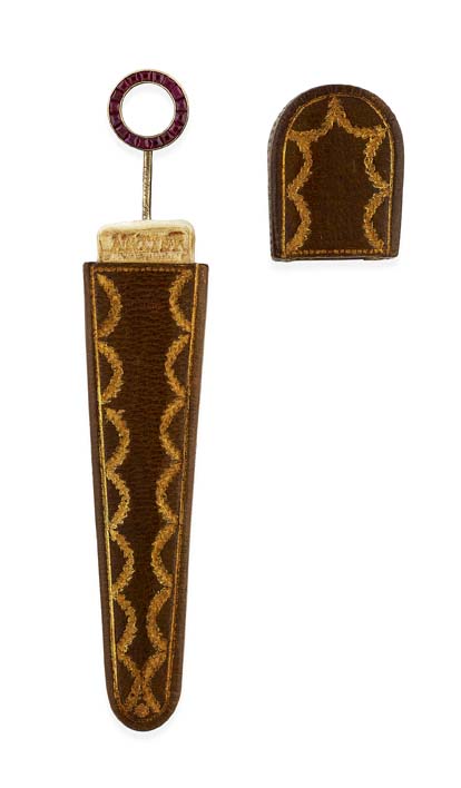 CARTIER - a horse racing finishing post novelty stickpin