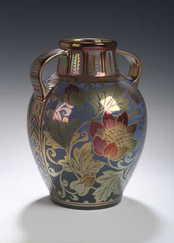 A Pilkingtons Royal Lancastrian twin-handled vase
