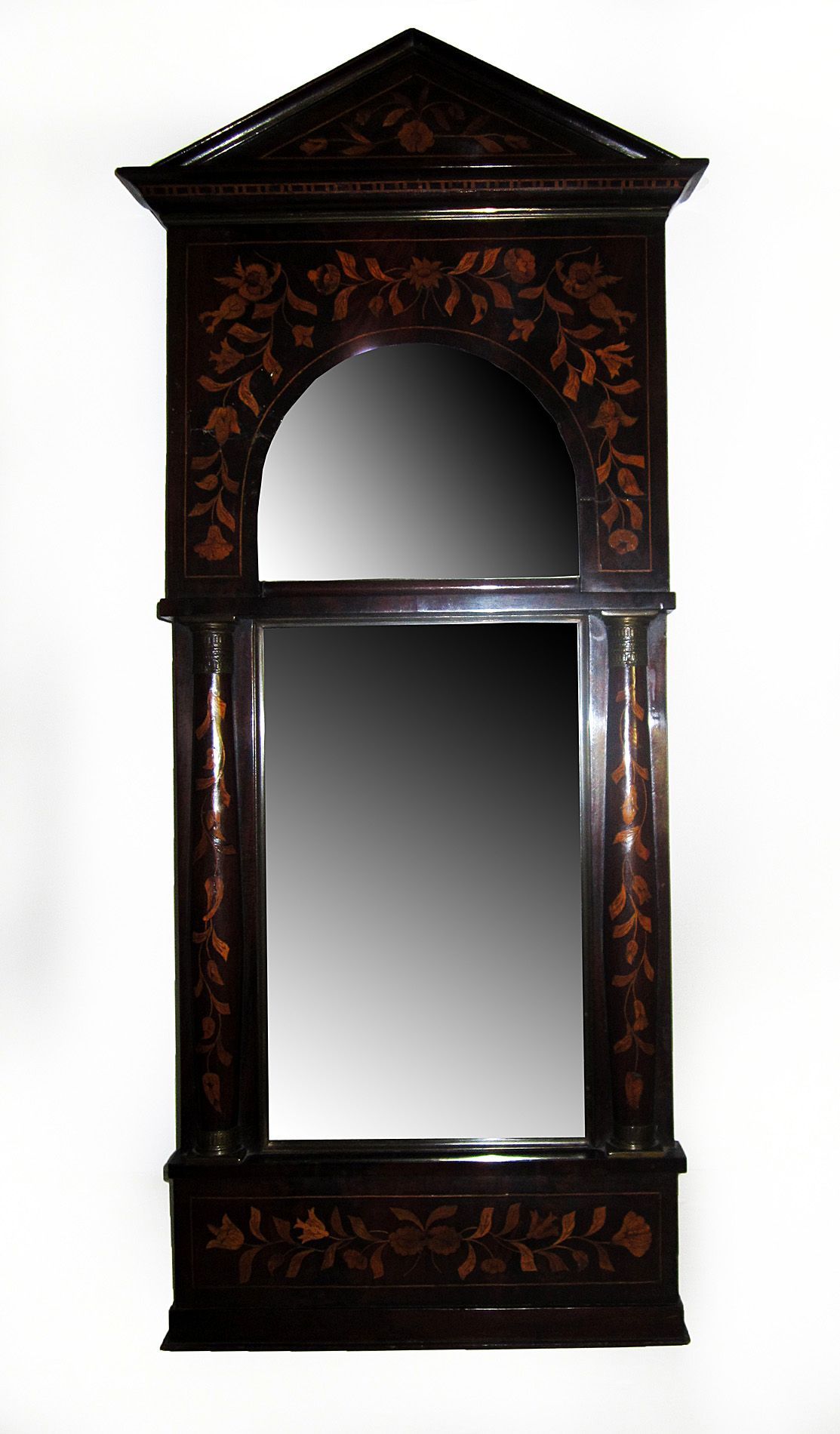 DUTCH MARQUETRY FRAMED MIRROR