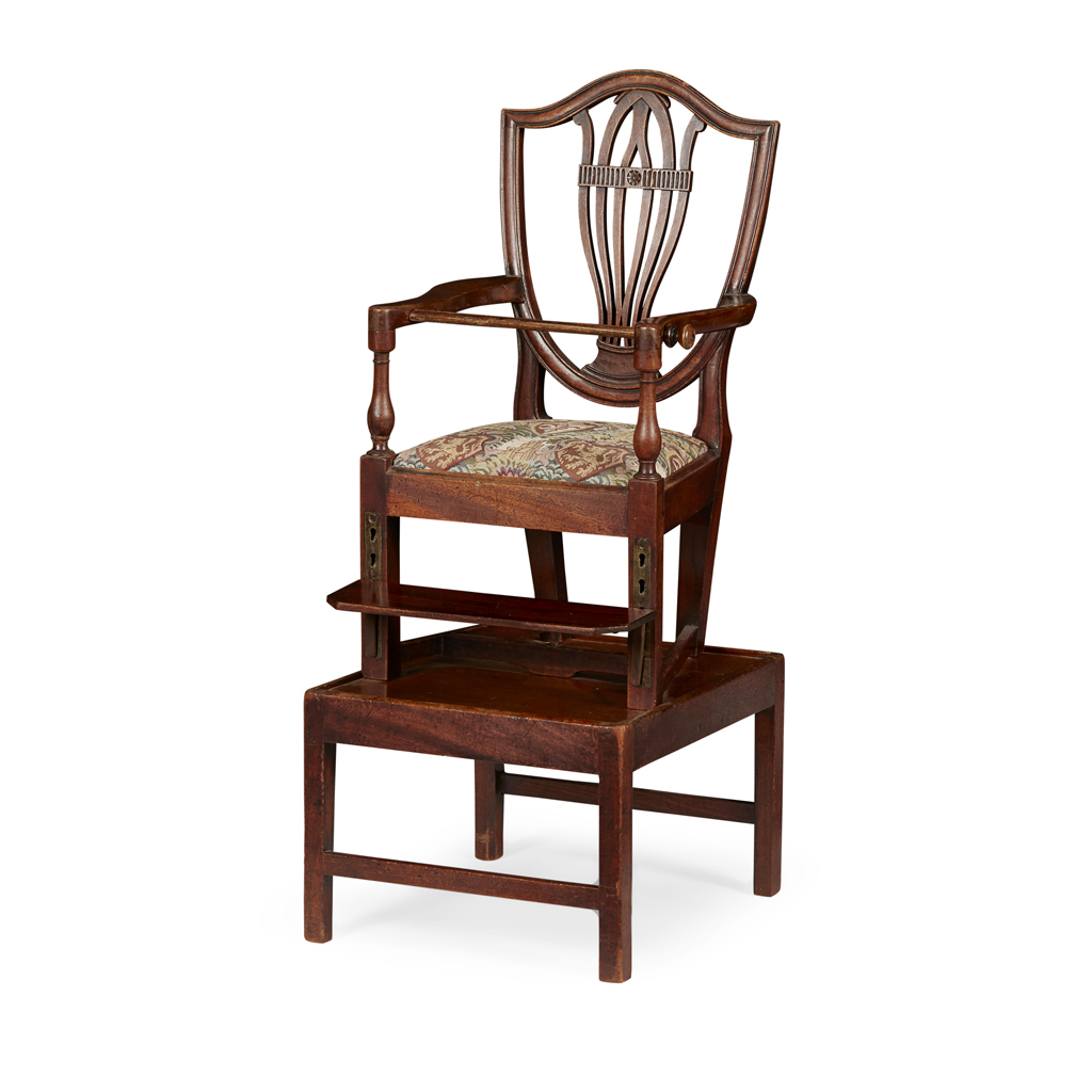 GEORGE III MAHOGANY CHILD'S HIGH CHAIR