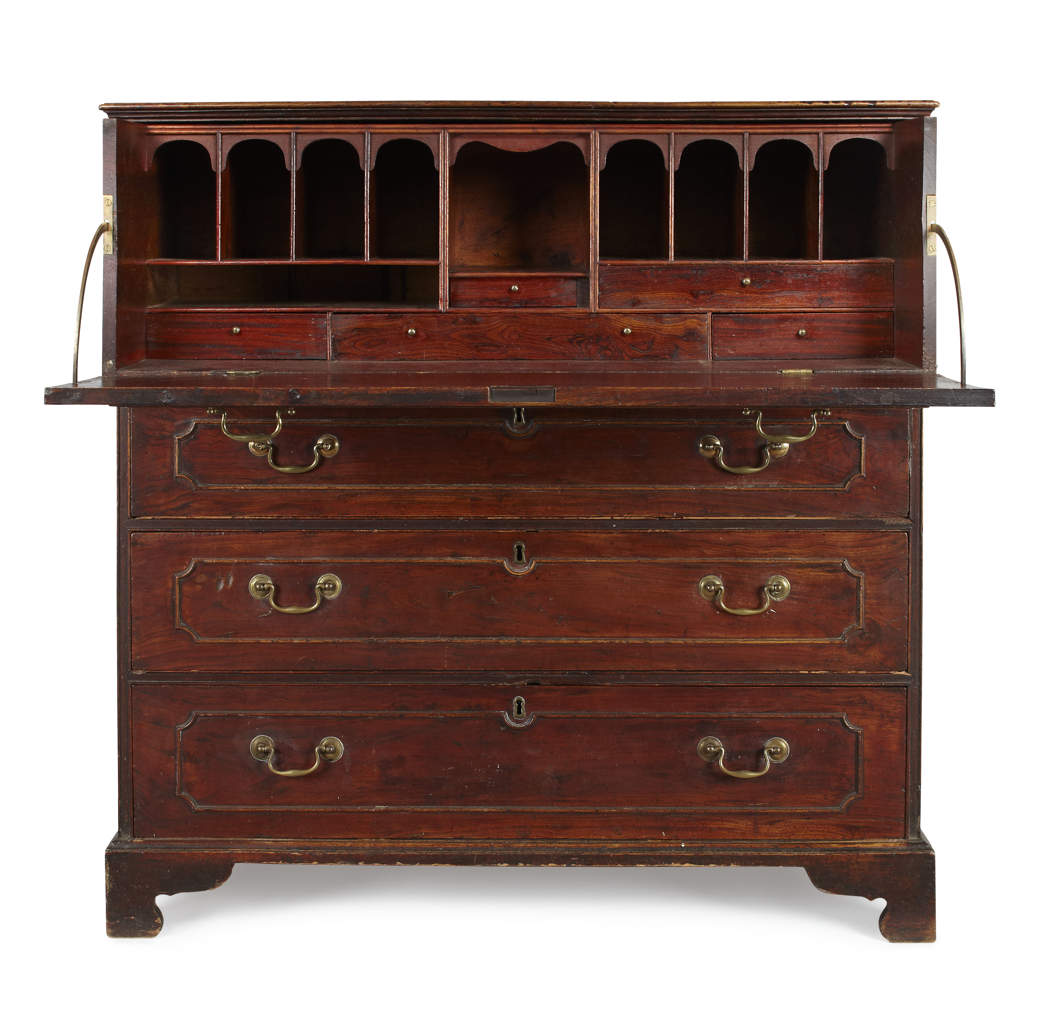 CHINESE EXPORT HUANGHUALI SECRETAIRE CHEST
