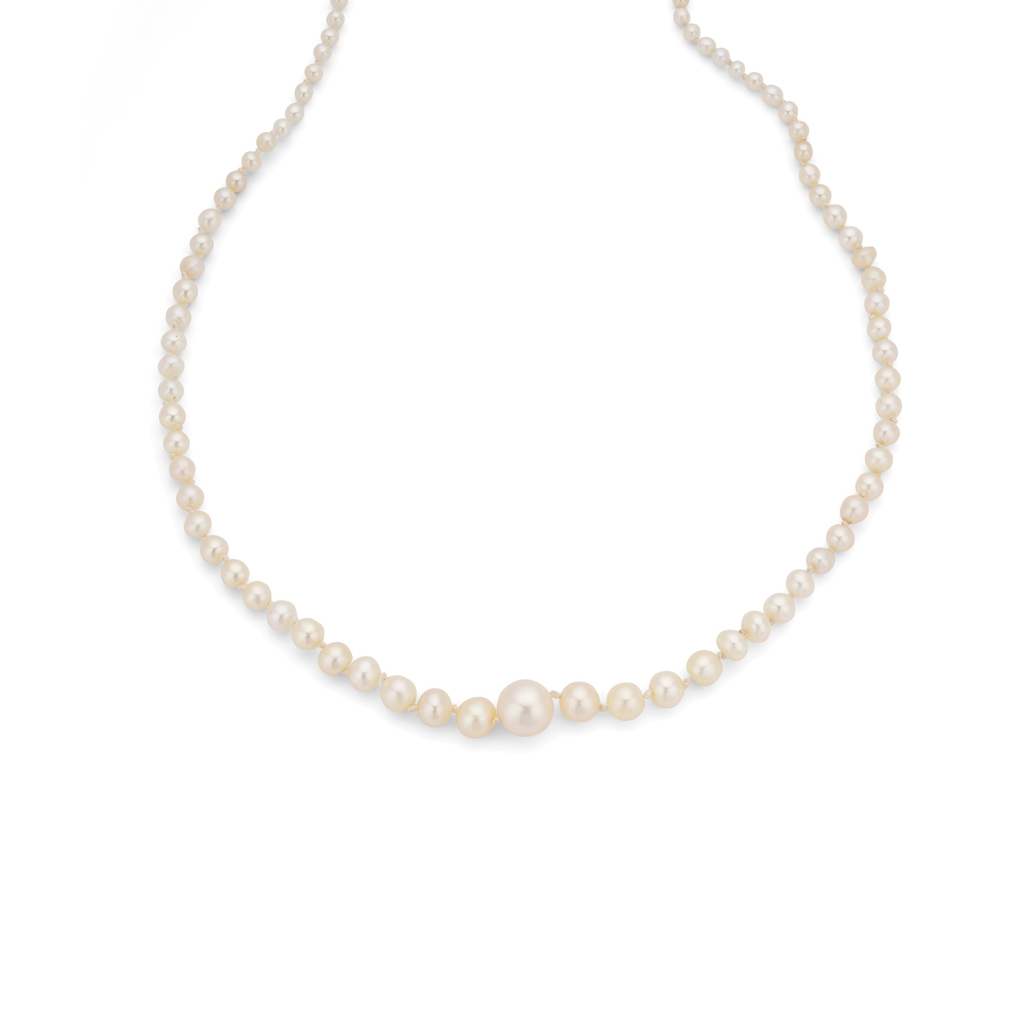 A natural pearl necklace
