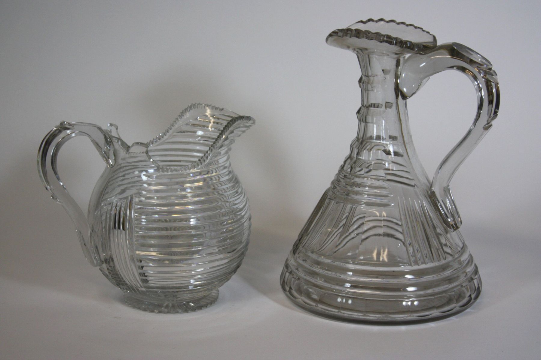 TWO PIECES OF IRISH CUT GLASS