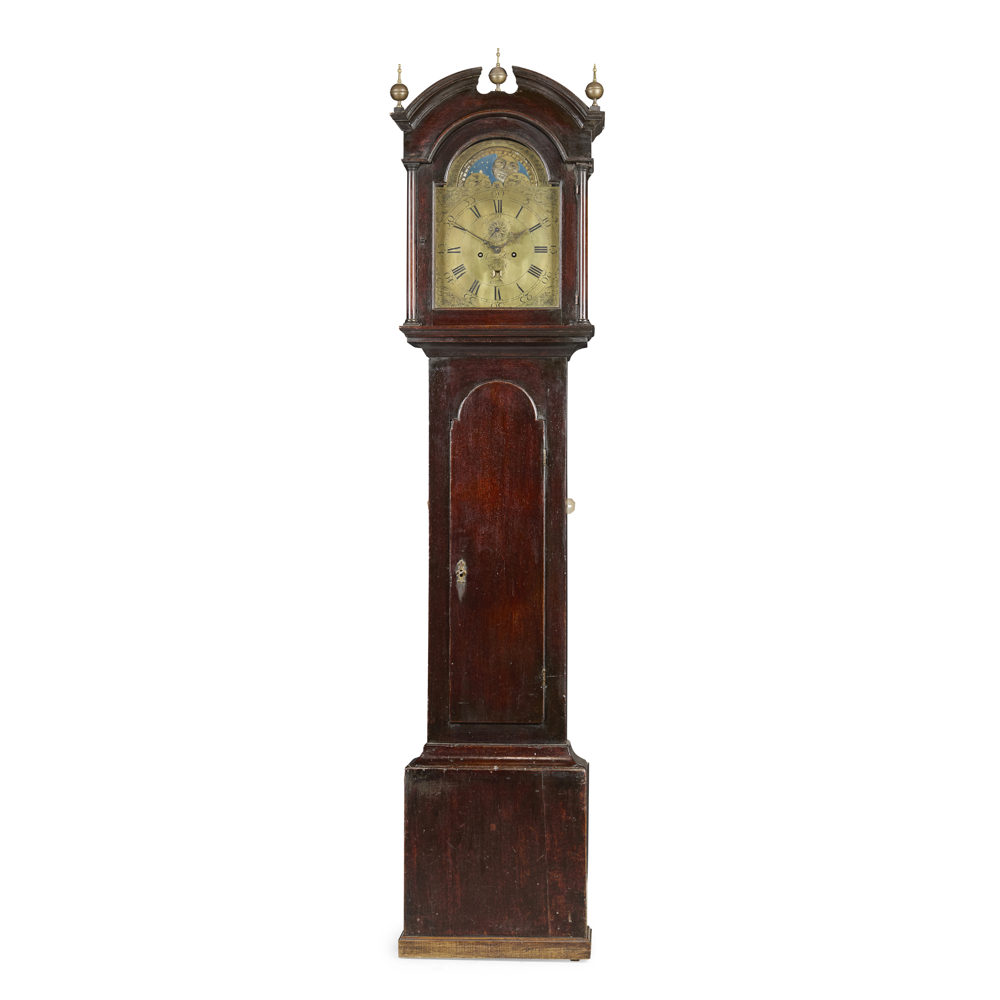 SCOTTISH OAK MOONPHASE LONGCASE CLOCK, JAMES SCOTT, LEITH
