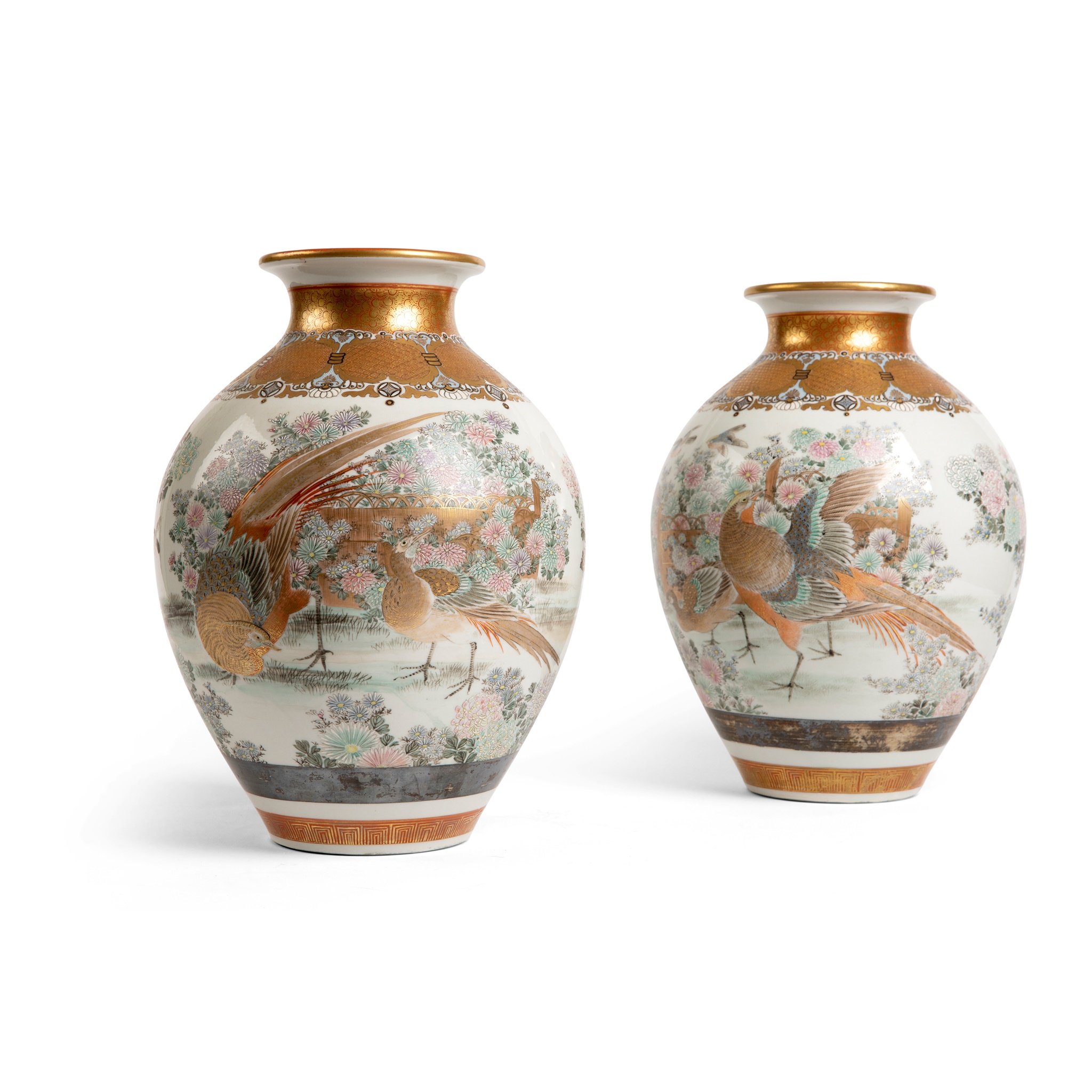 PAIR OF KAGA KUTANI VASES