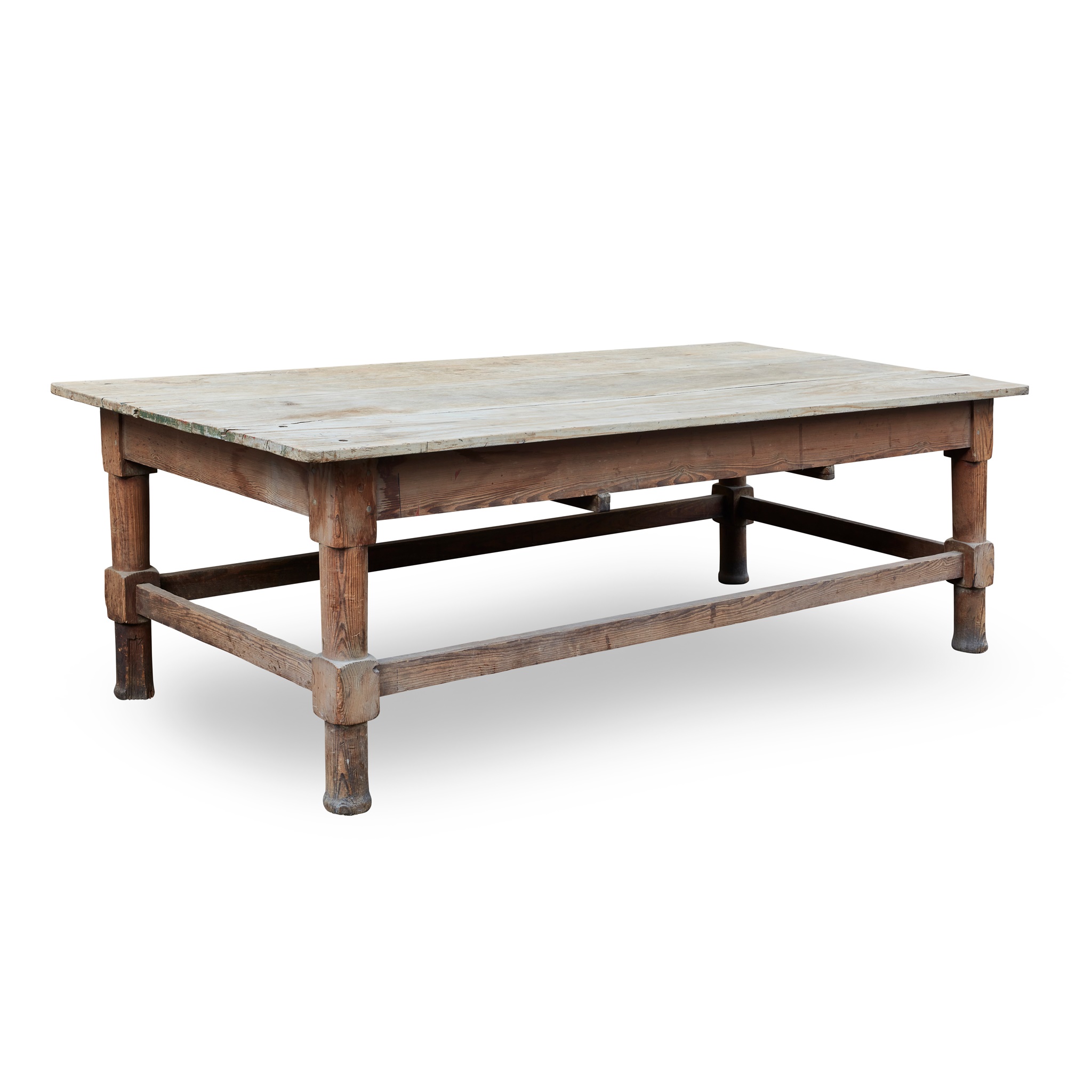 LARGE VICTORIAN DEAL SCULLERY TABLE