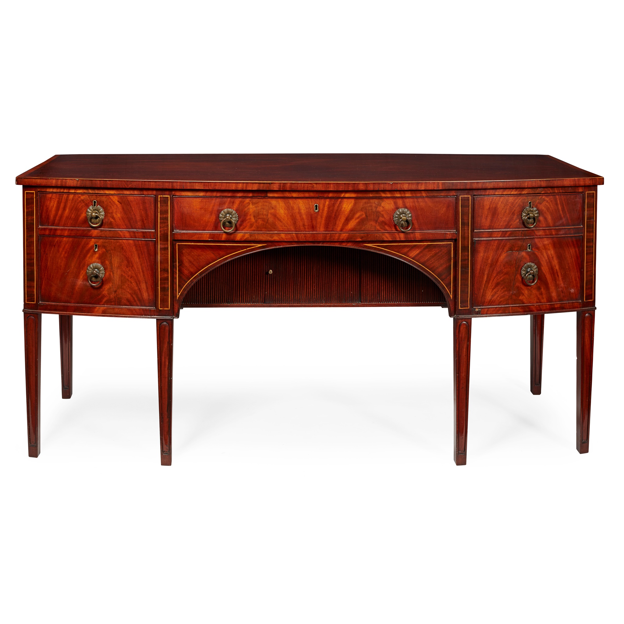 LATE GEORGIAN MAHOGANY INLAID SIDEBOARD