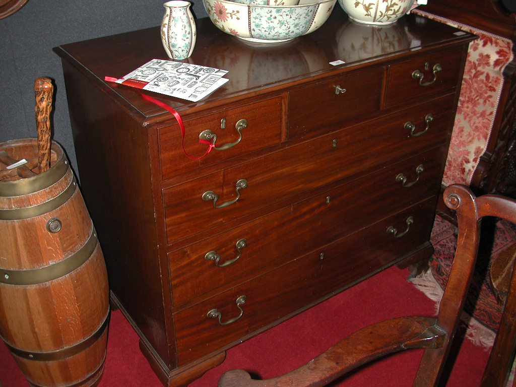 A George III rectangular mahogany chest