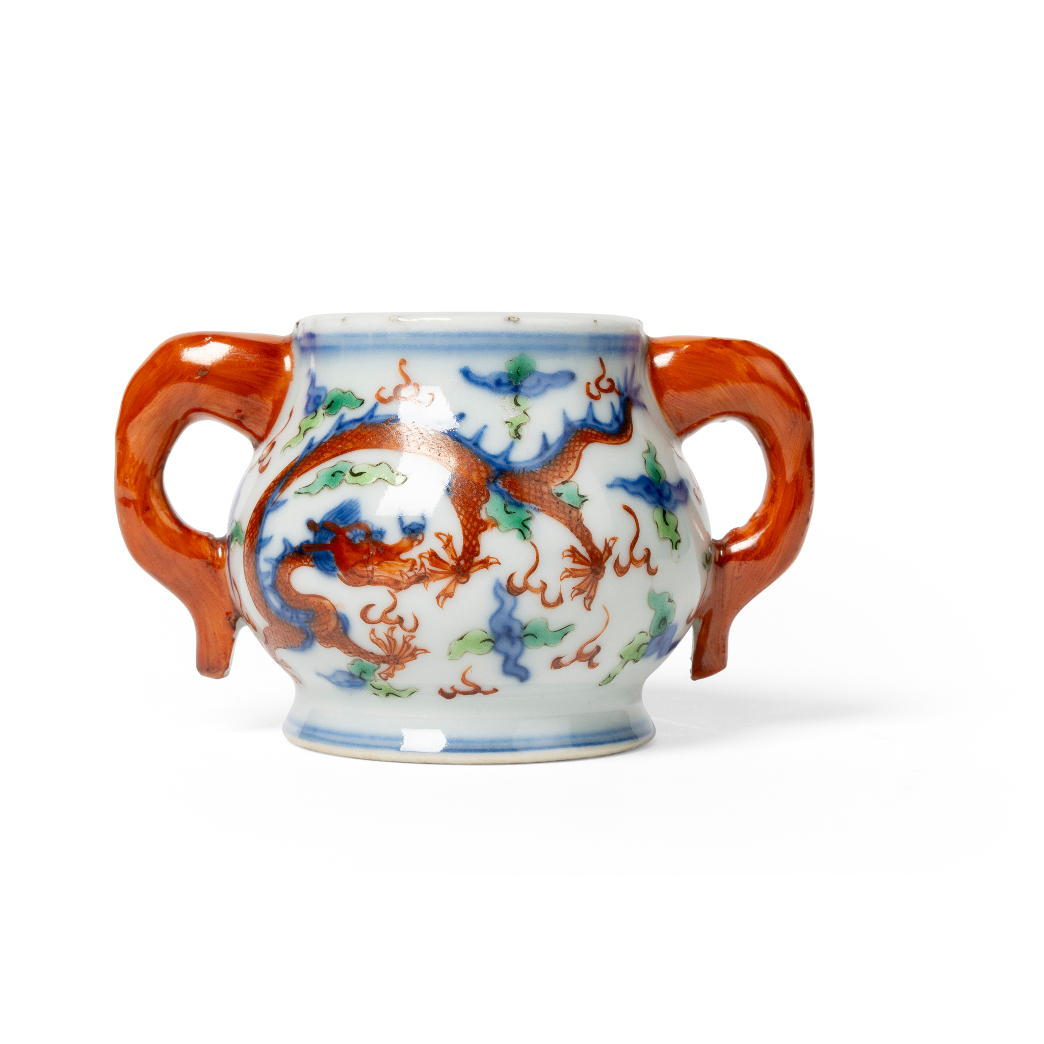 CHINESE WUCAI 'DRAGON' CENSER