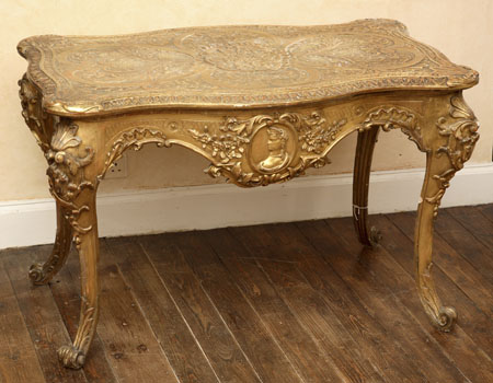 A French giltwood centre table