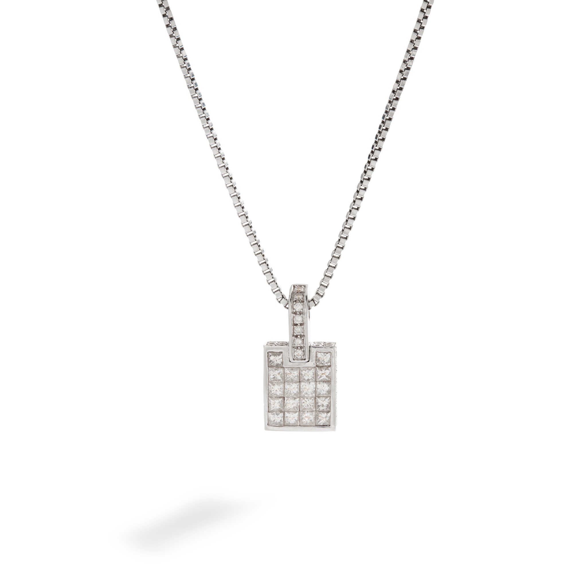 A diamond pendant, by Mappin & Webb
