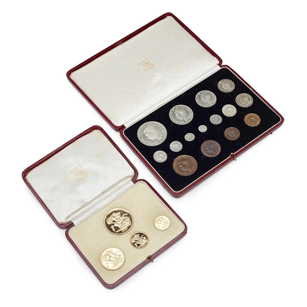U.K. - George VI, 1937, Two cased sets of proof coins