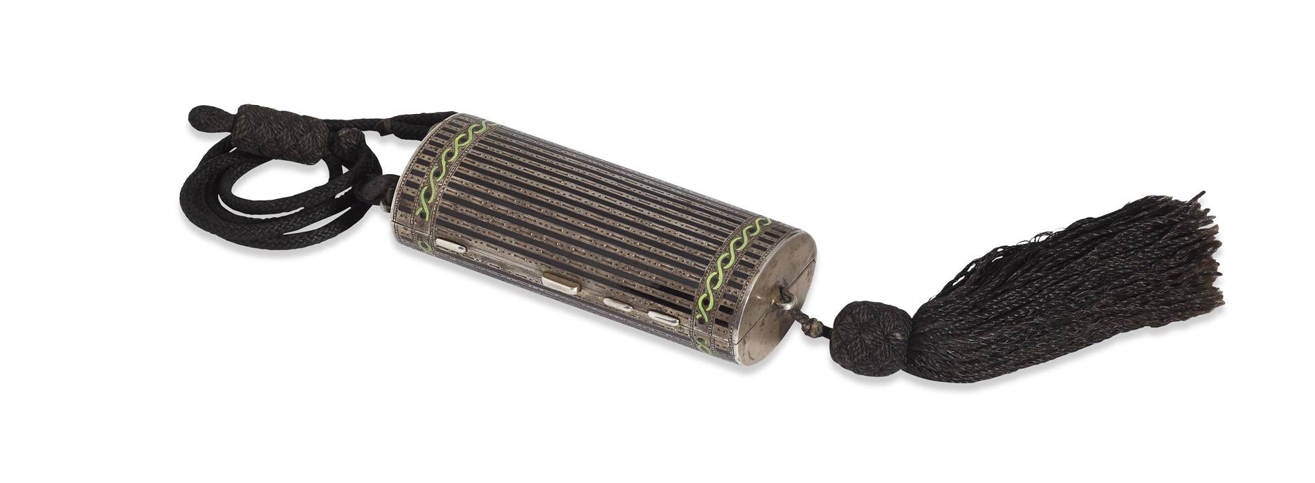 COHEN & CHARLES - A 1920s silver and enamel lady's necessaire