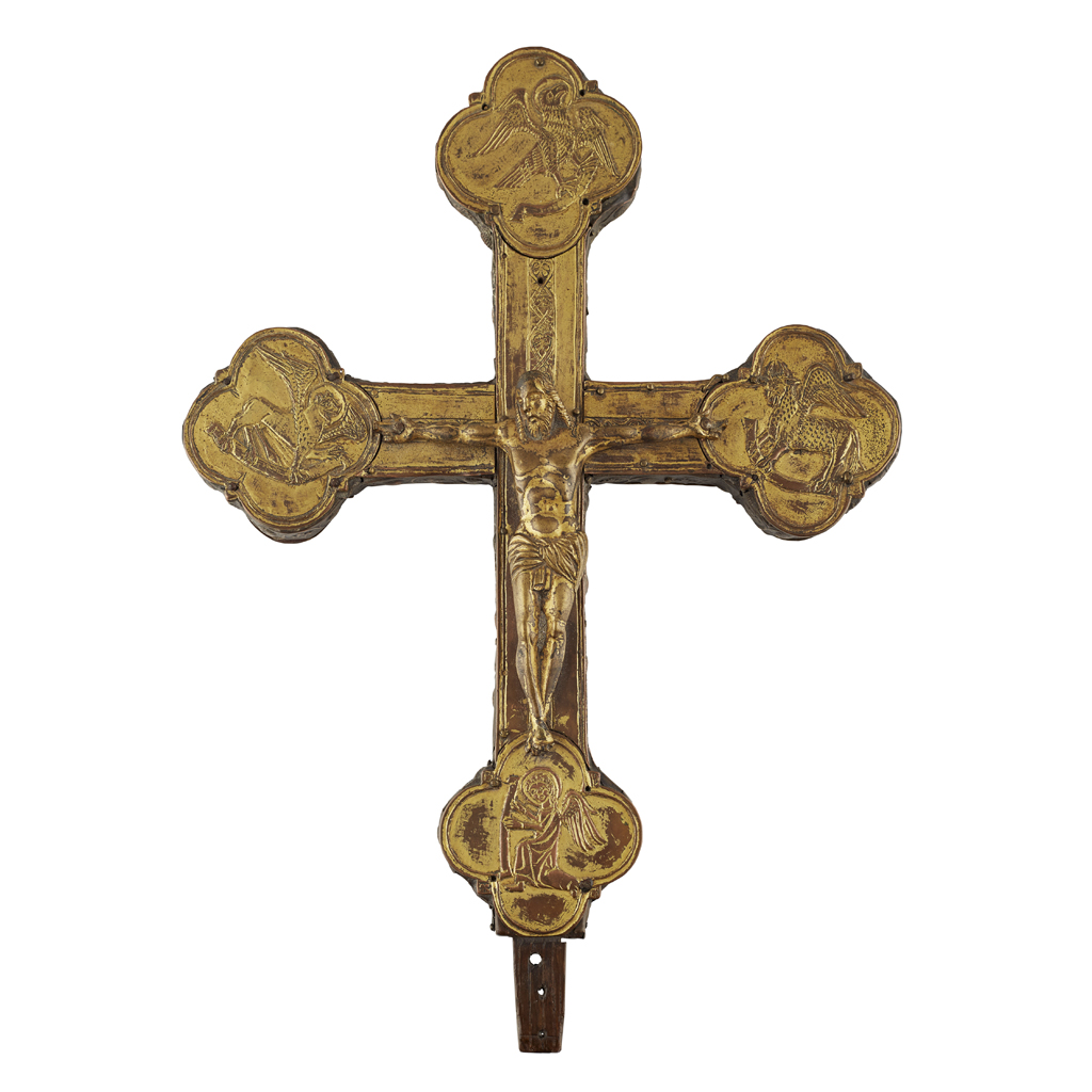 ITALIAN GILT BRASS CRUCIFIX