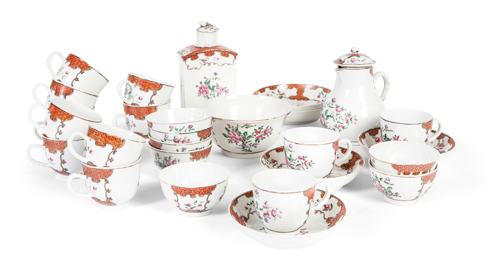 CHINESE EXPORT PART TEA SERVICE