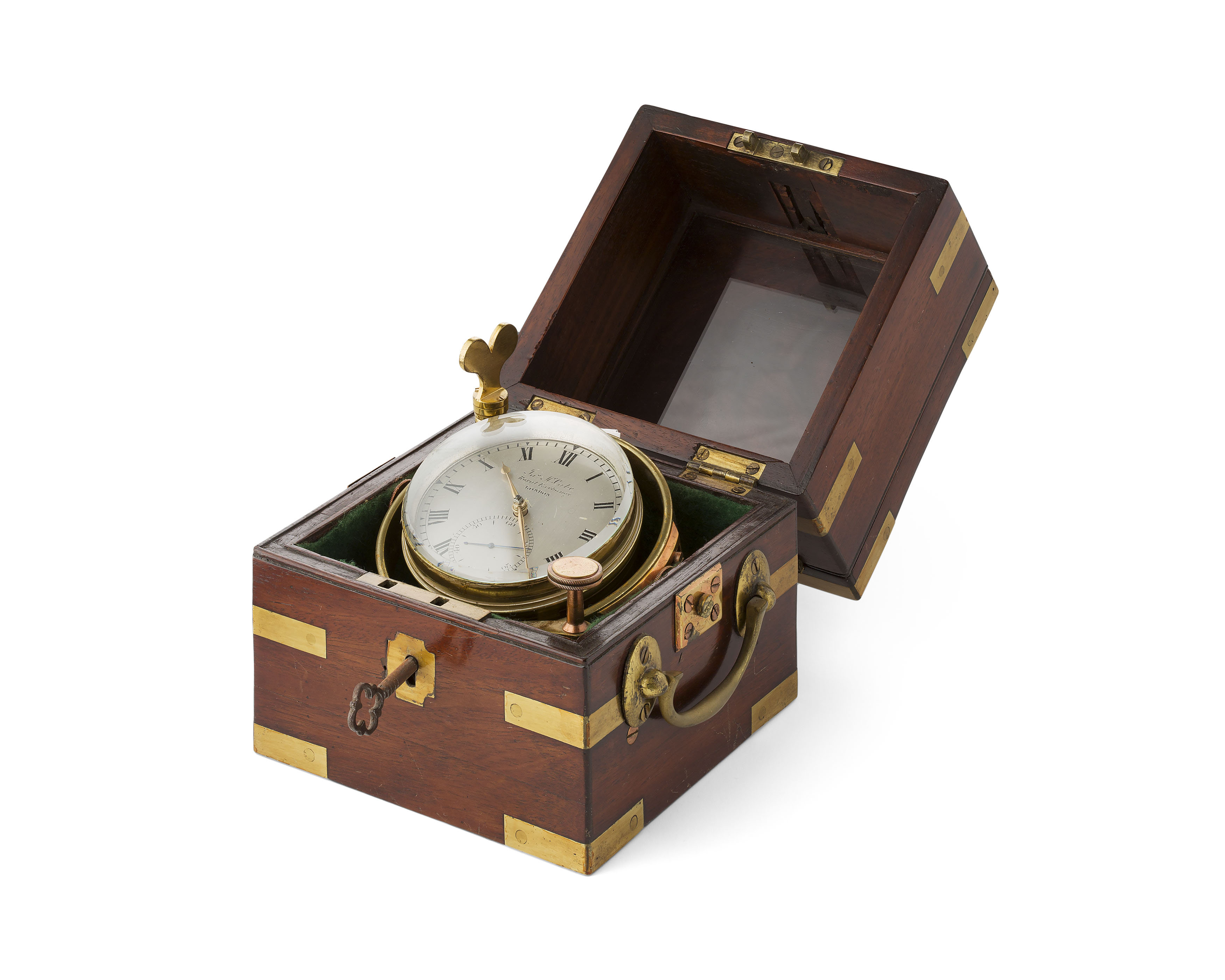 MAHOGANY CASED MARINE CHRONOMETER BY JAMES MCCABE, LONDON