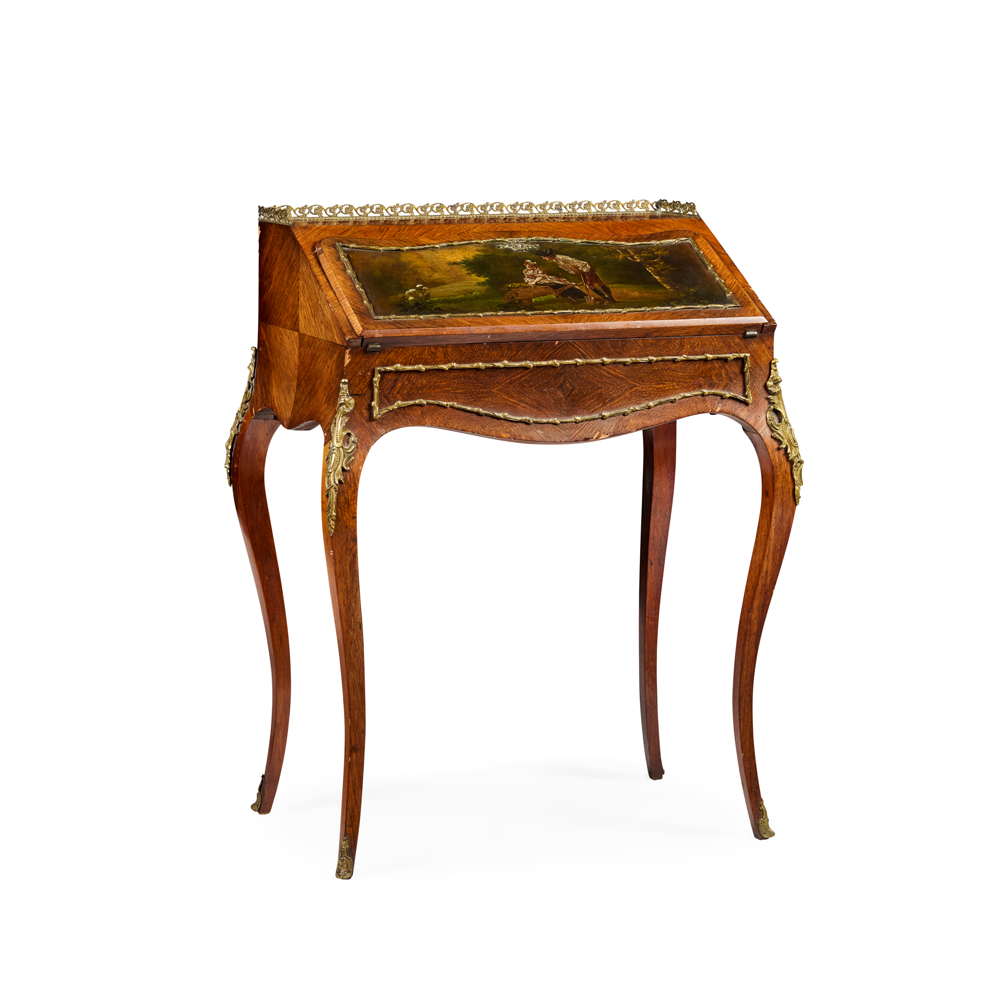 FRENCH ROSEWOOD AND VERNIS MARTIN BUREAU DE DAME
