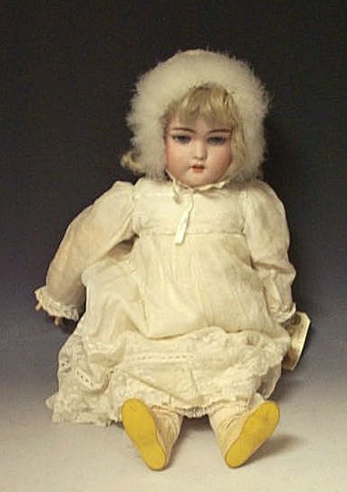 A bisque headed doll, marked SH1079-9, Dep, Germany,