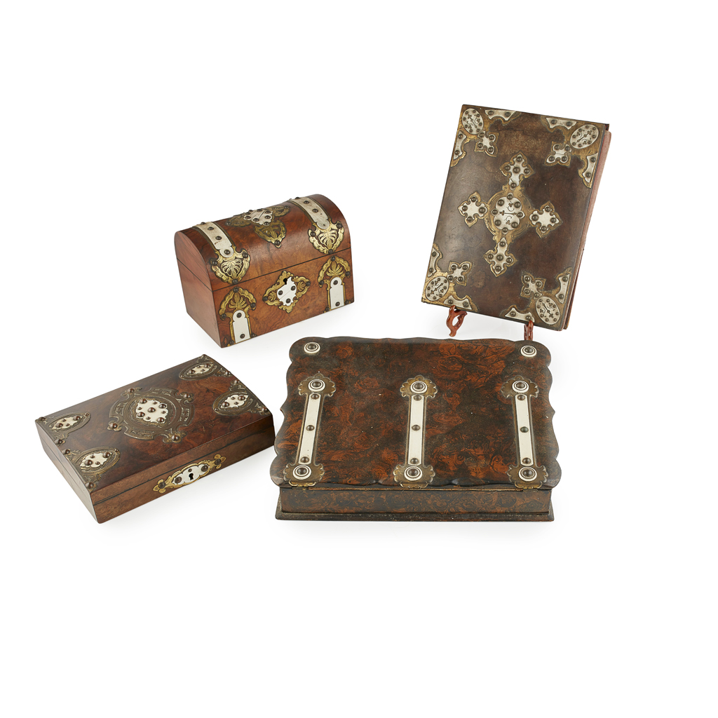 SET OF FOUR VICTORIAN DESK WARES