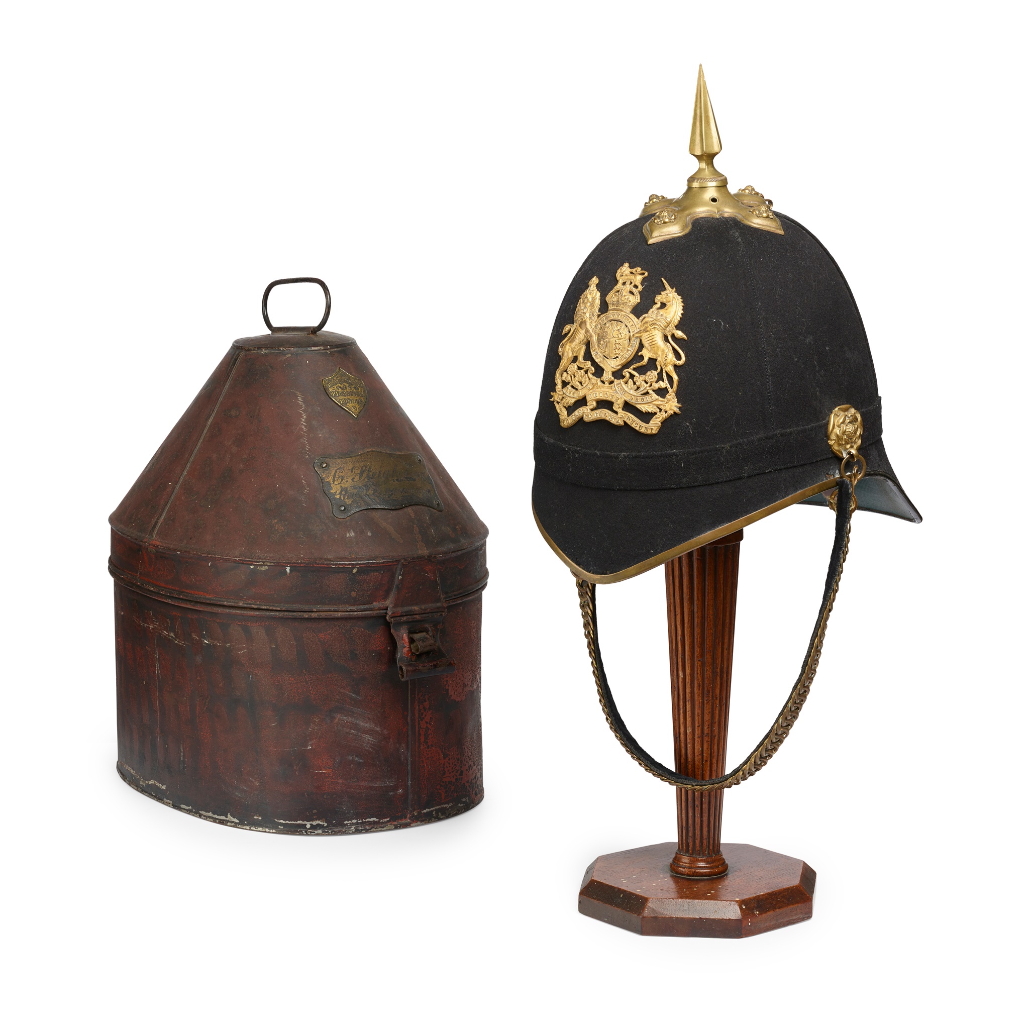 ROYAL ENGINEERS FULL DRESS SPIKED HELMET