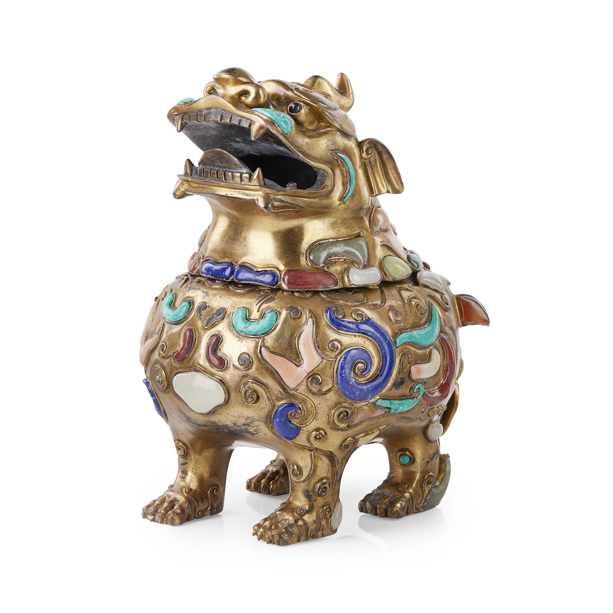 GILT-BRONZE 'LUDUAN' INCENSE BURNER
