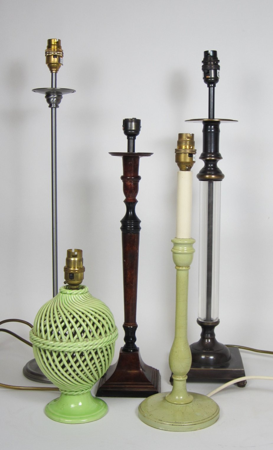 COLLECTION OF LAMP BASES