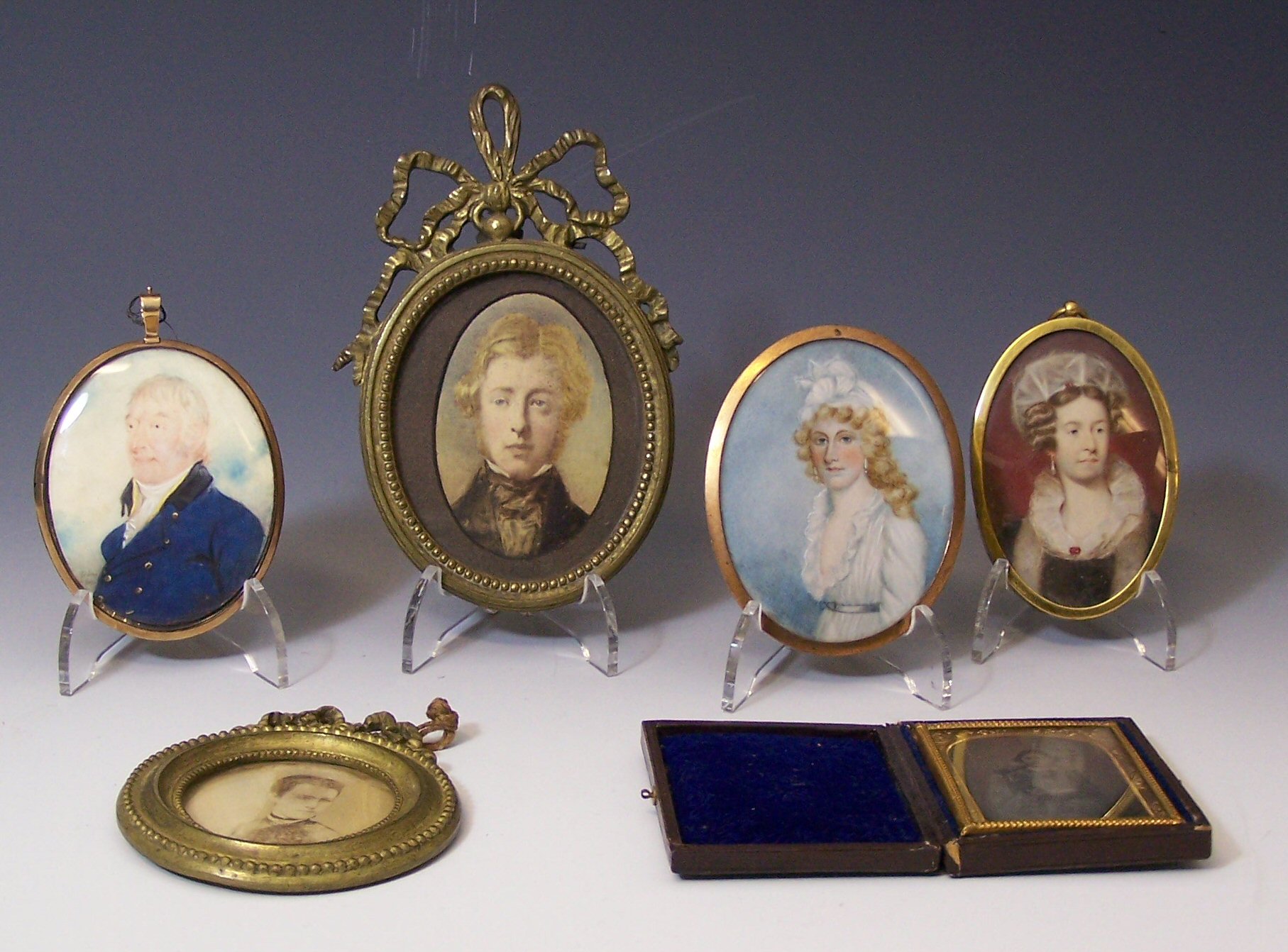 A small collection of 19th century miniatures,
