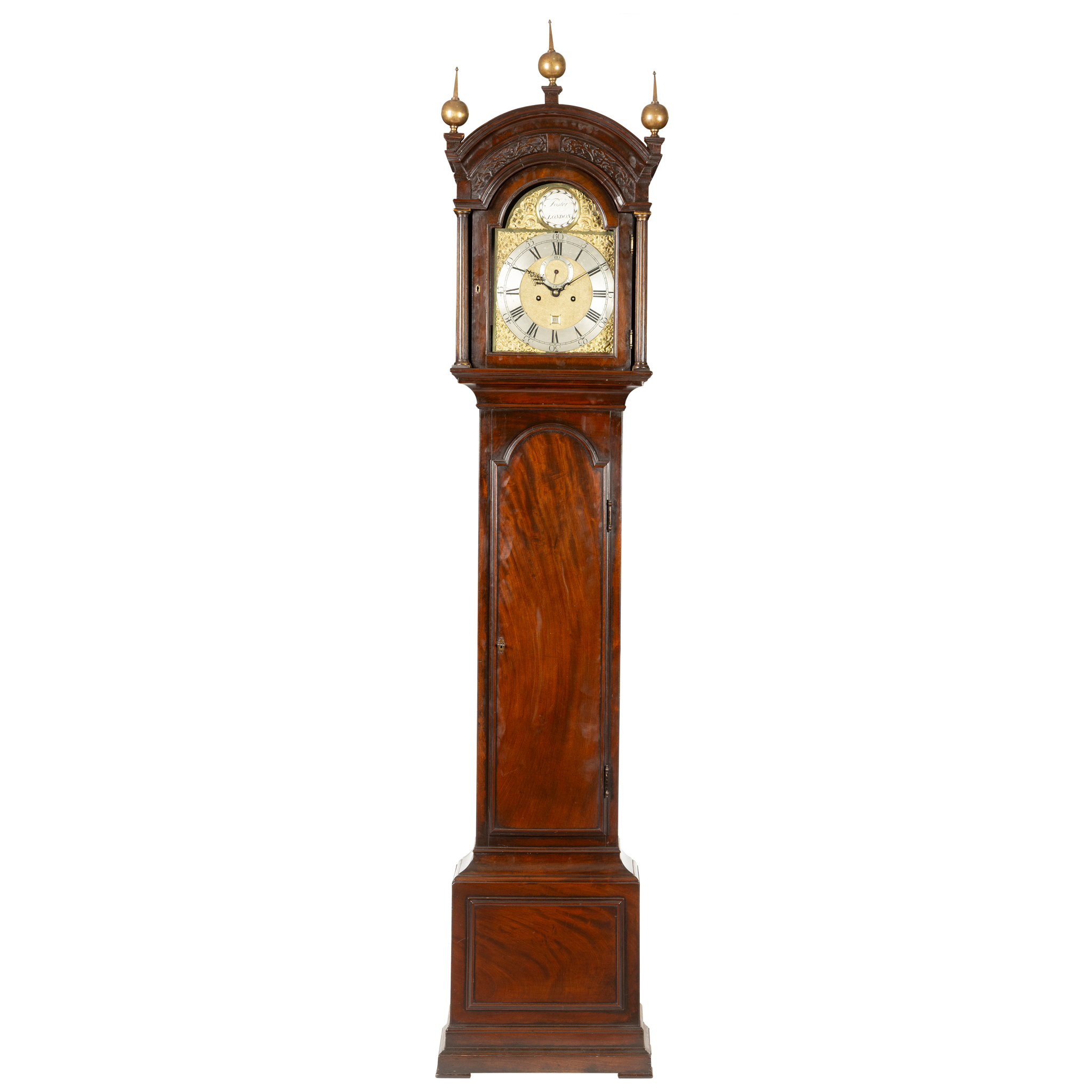 A MAHOGANY LONGCASE CLOCK