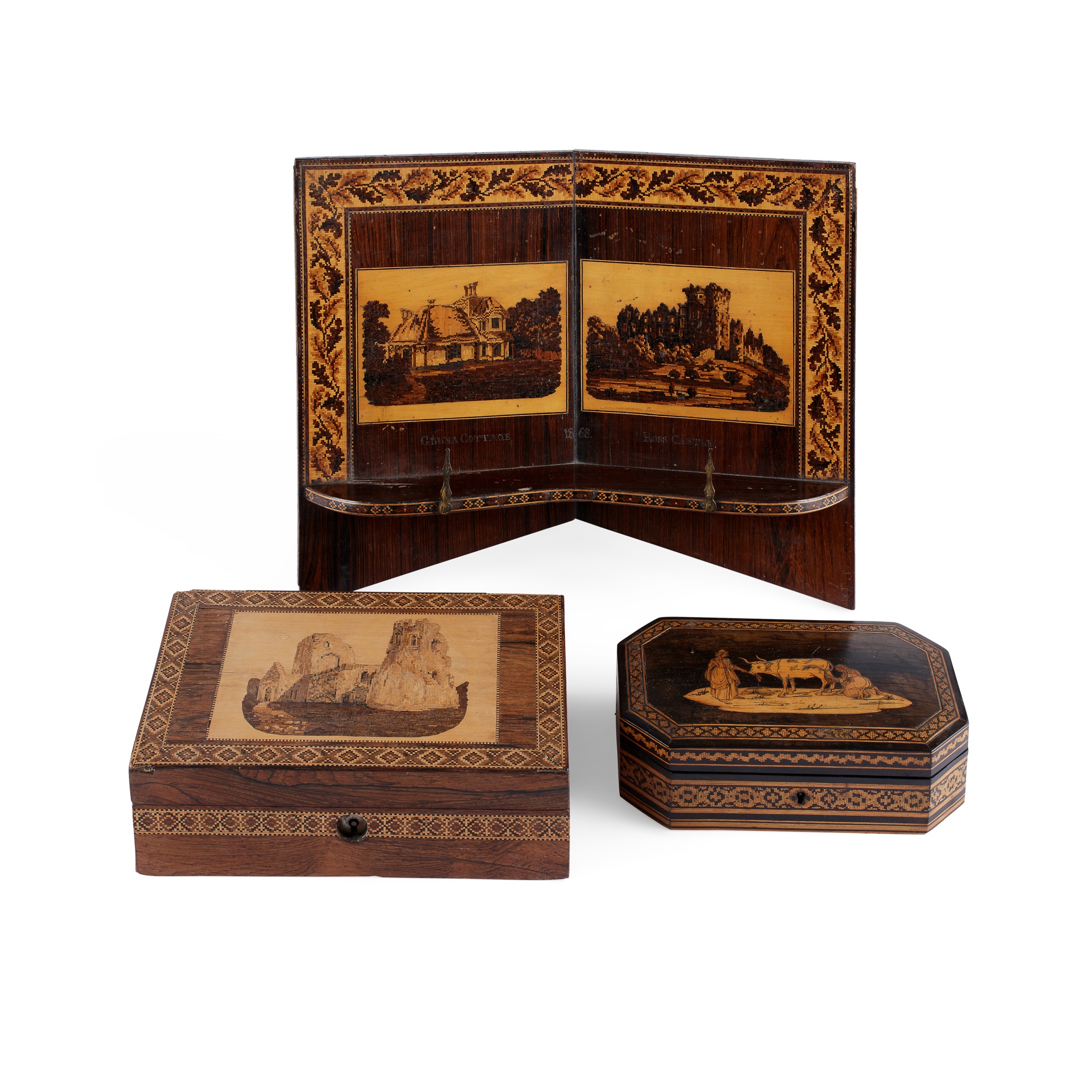 THREE TUNBRIDGE WARE PIECES