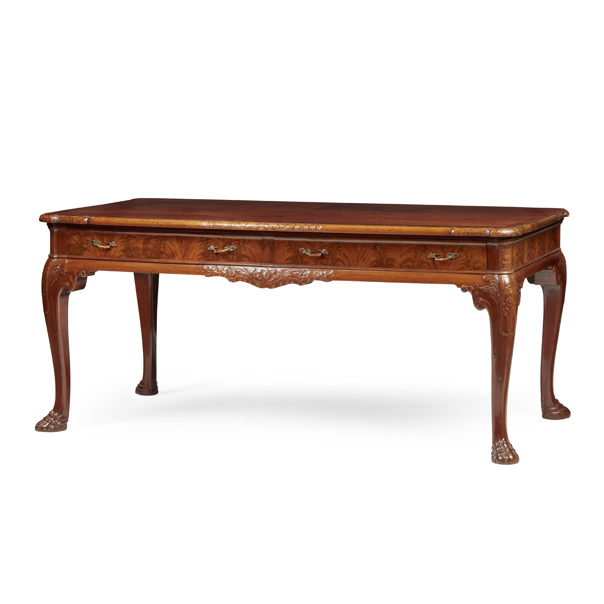 GEORGE II STYLE MAHOGANY LIBRARY TABLE, BY WHYTOCK & REID OF EDINBURGH
