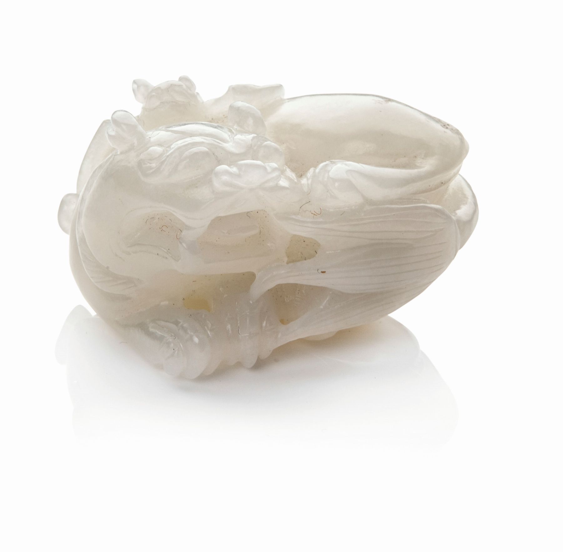 'MUTTON FAT' JADE CARVING OF A LION