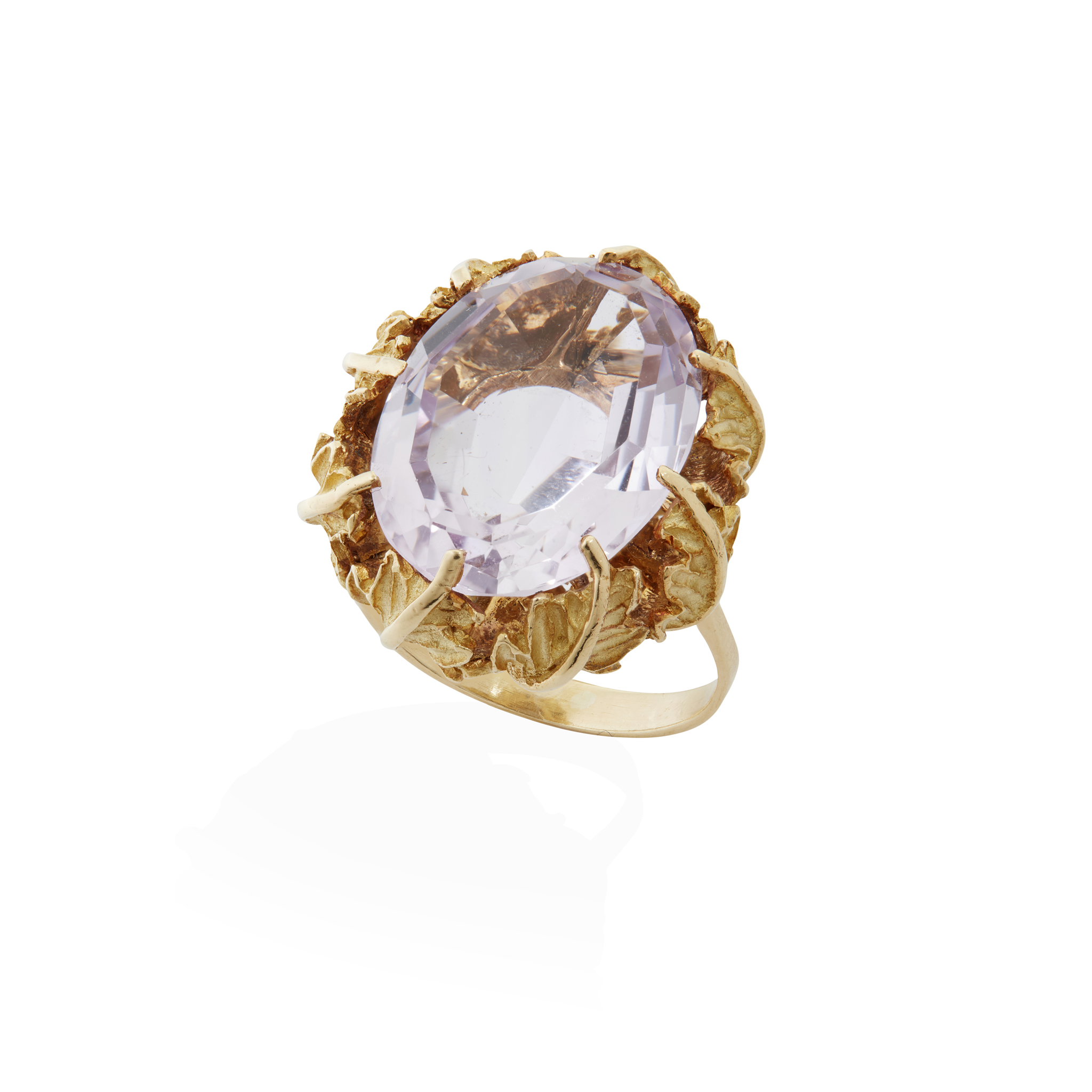 A mid 20th century amethyst cocktail ring